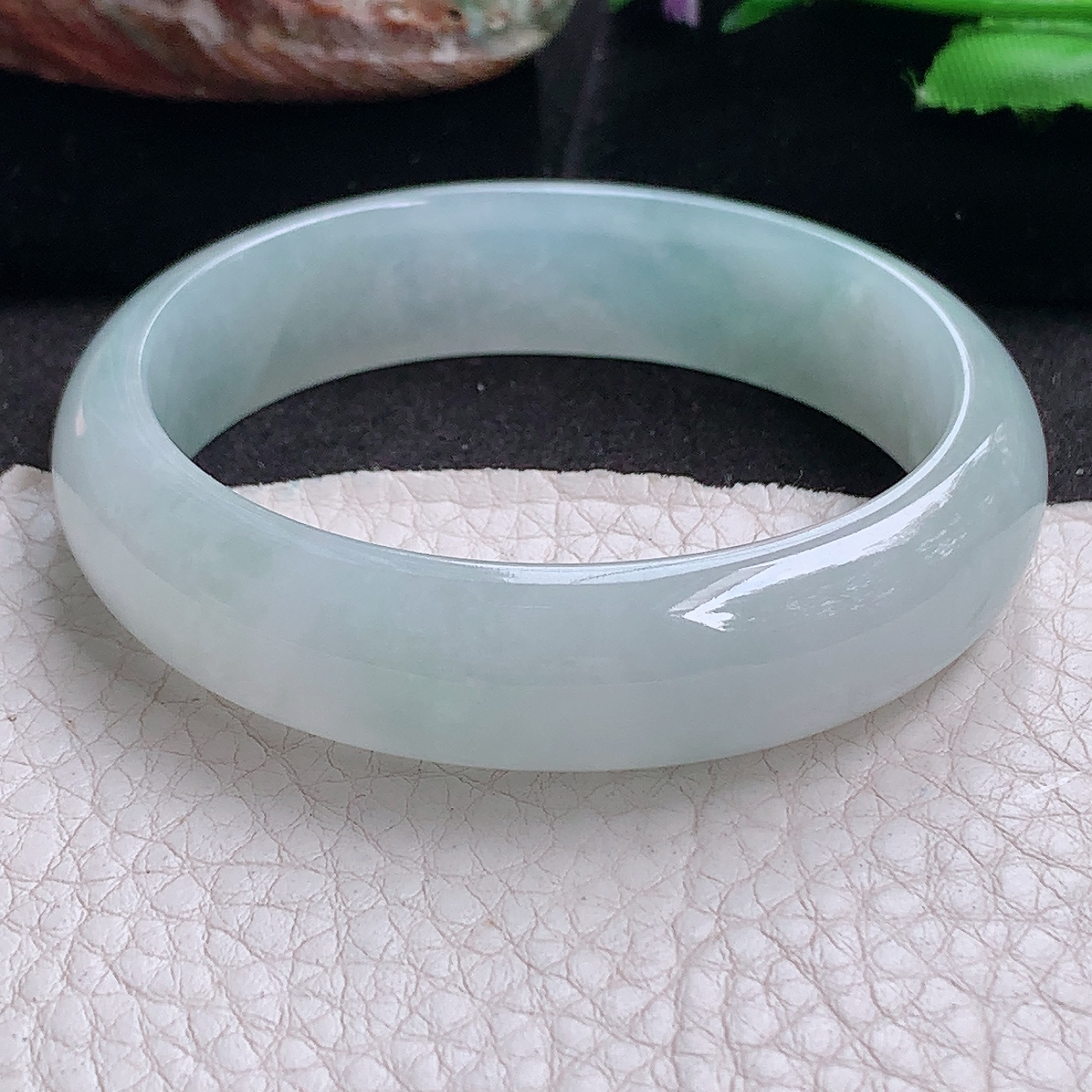 ay小圈口52*48*13.5*7贵妃镯 缅甸翡翠a货玉手镯冰纯蛋形玉手环