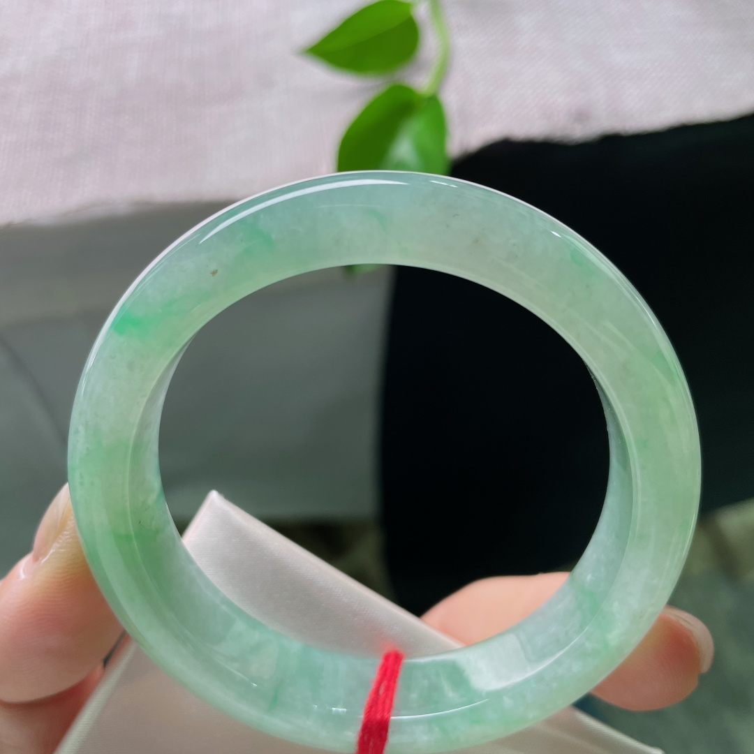 54.5/12.6/8.6绿底正圈，冰润通透，种老，浓妆淡抹总相宜，有棉线，ss53991a