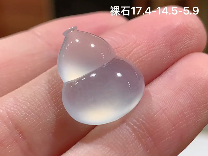 ️ 冰种葫芦，老坑冰透 种老水足 水润光泽，性比高，尺寸17.4-14.5-5.9