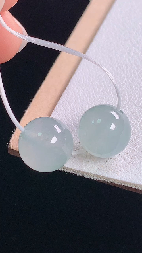 ️冰种圆珠，尺寸:9.8-9.8mm 25
