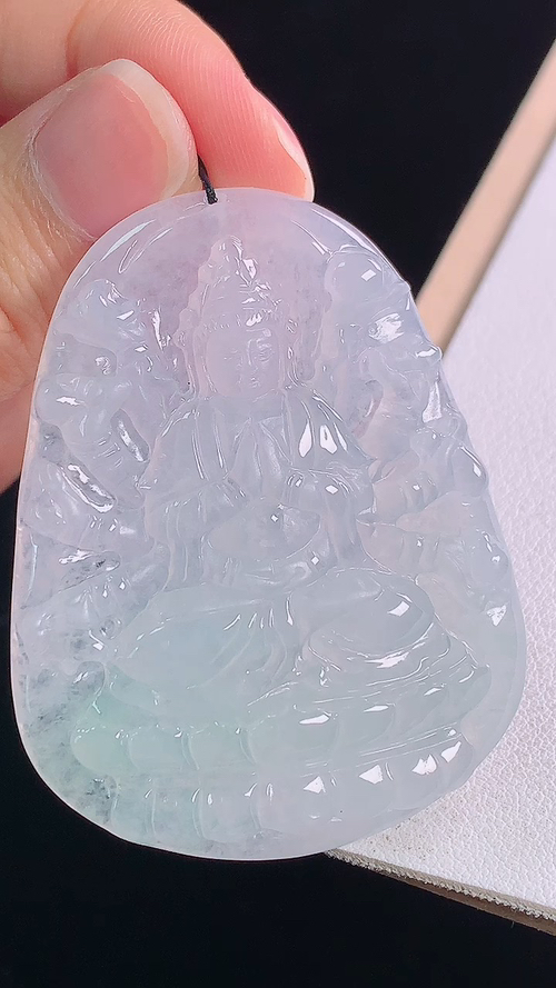 冰种千手观音，无裂，尺寸:53.0-41.4-5.8mm 27