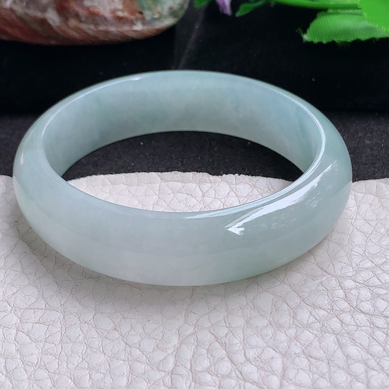 ay小圈口52*48*13.5*7贵妃镯 缅甸翡翠a货玉手镯冰纯蛋形玉手环