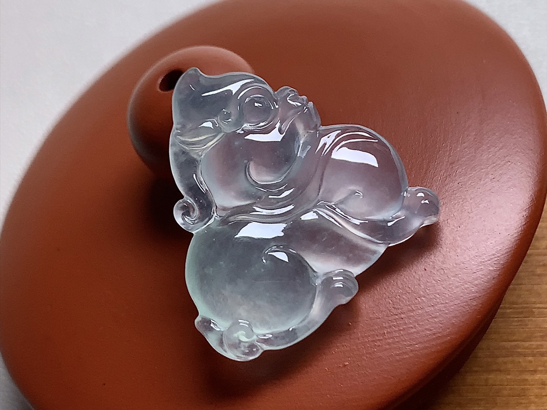 ️ 玻璃种麒麟 品质，雕工精湛，尺寸22.5*21.5*4.3
