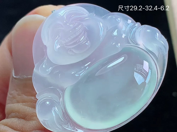 ️ 冰种佛公 老坑冰透 种老水足 水润光泽 性比高 无裂 尺寸看图 29.2-32.4-6.2