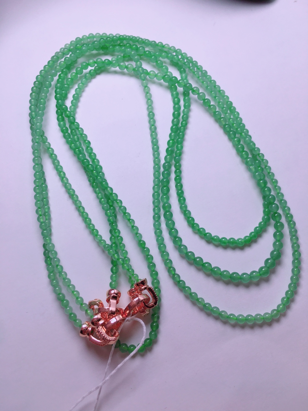 ️绿珠子项链，晶莹剔透，新颖时尚，3-3.5