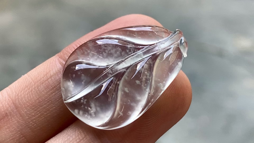 玻璃钢雪花棉叶子 27.2*19.2*4 完整