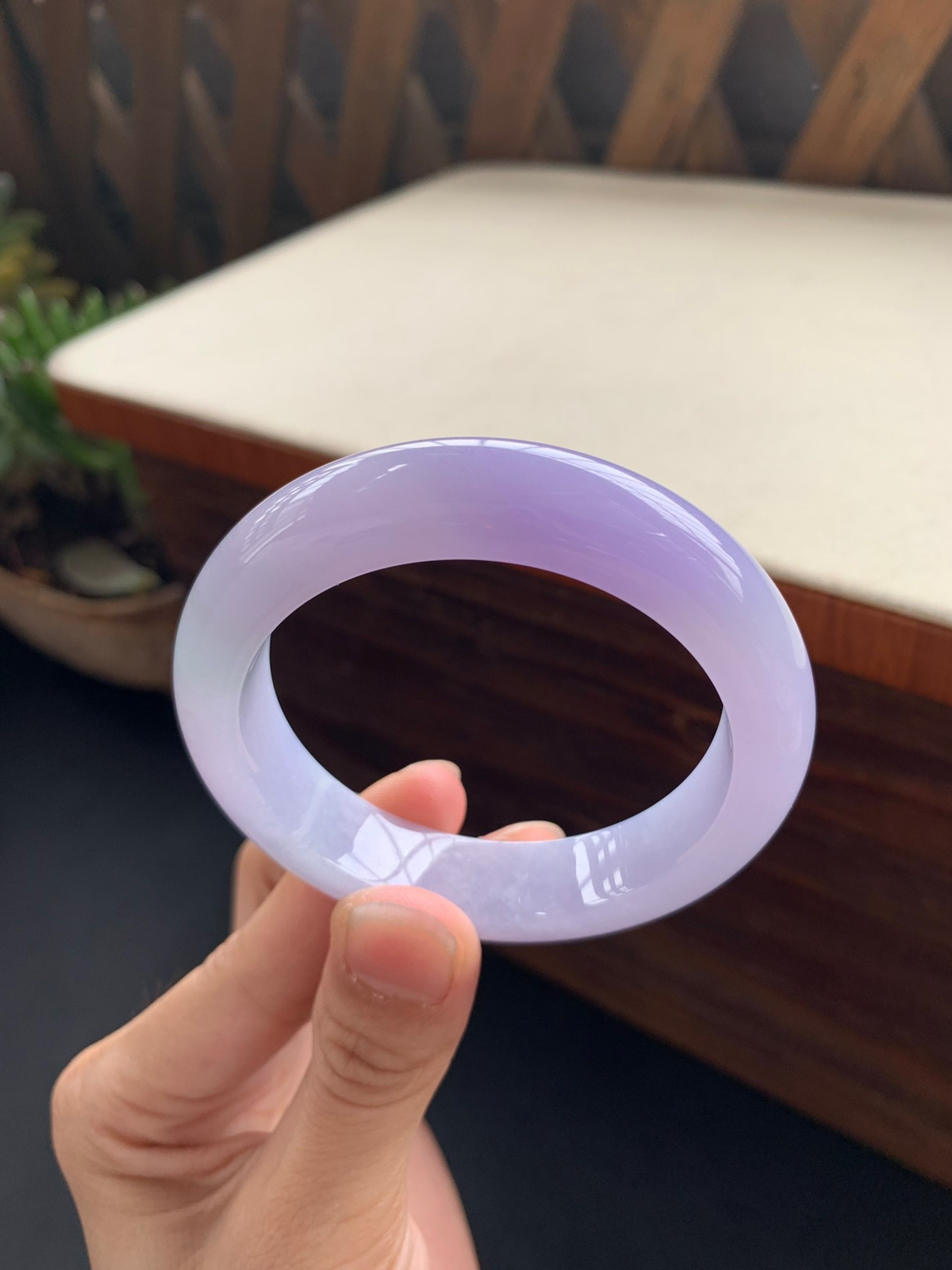 54圈口冰紫正圈手镯