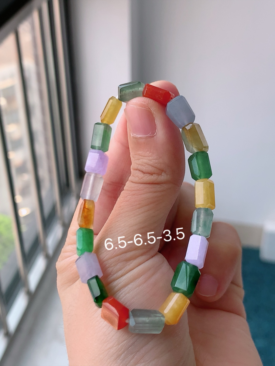 多彩手串 色系温婉，底子水润细腻，佩戴精致气质 货号98528，6.5-6.5-3.5