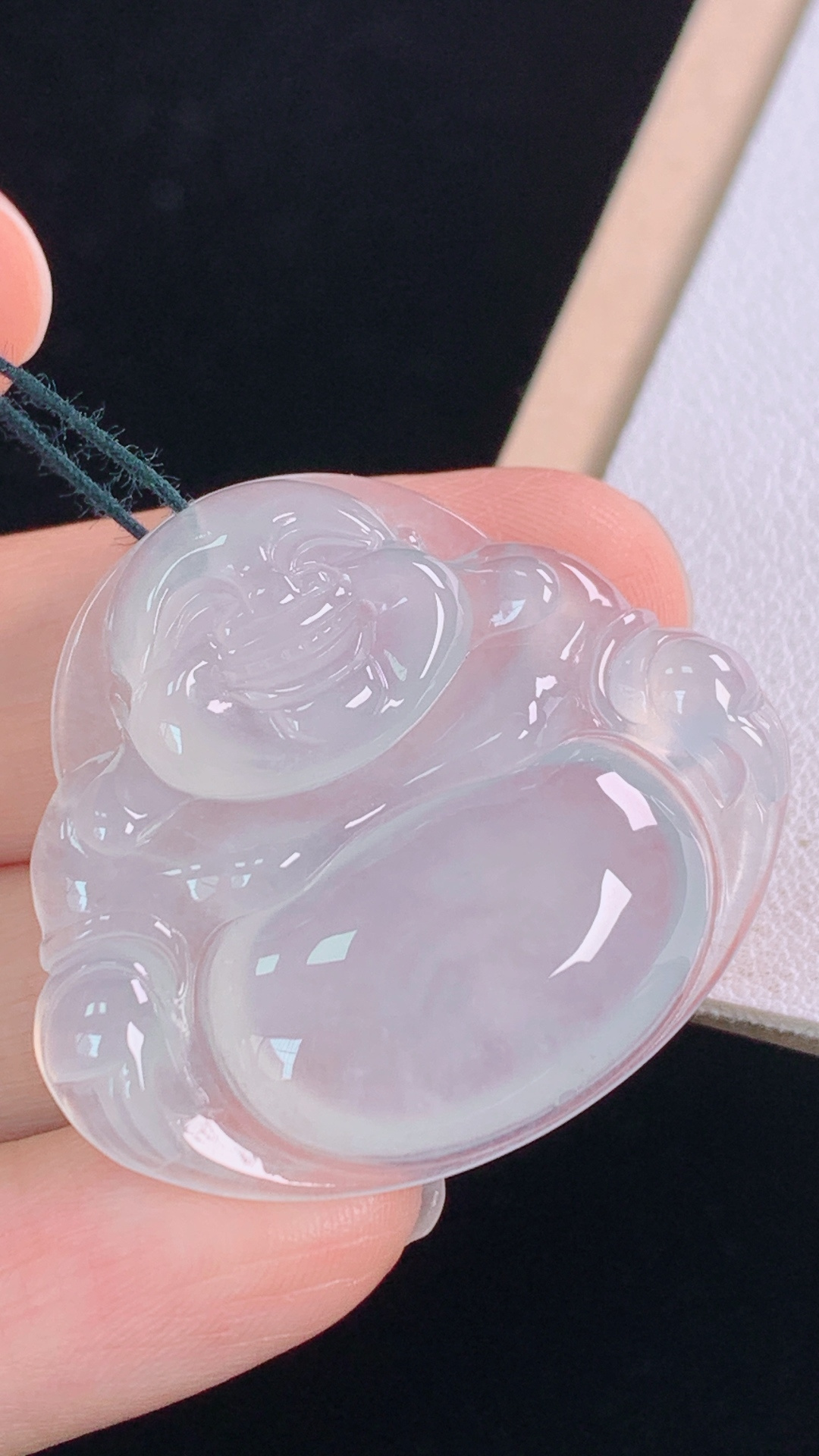 高冰佛公 种水，冰透起光， 尺寸:30.5-34.9-5.9mm 26