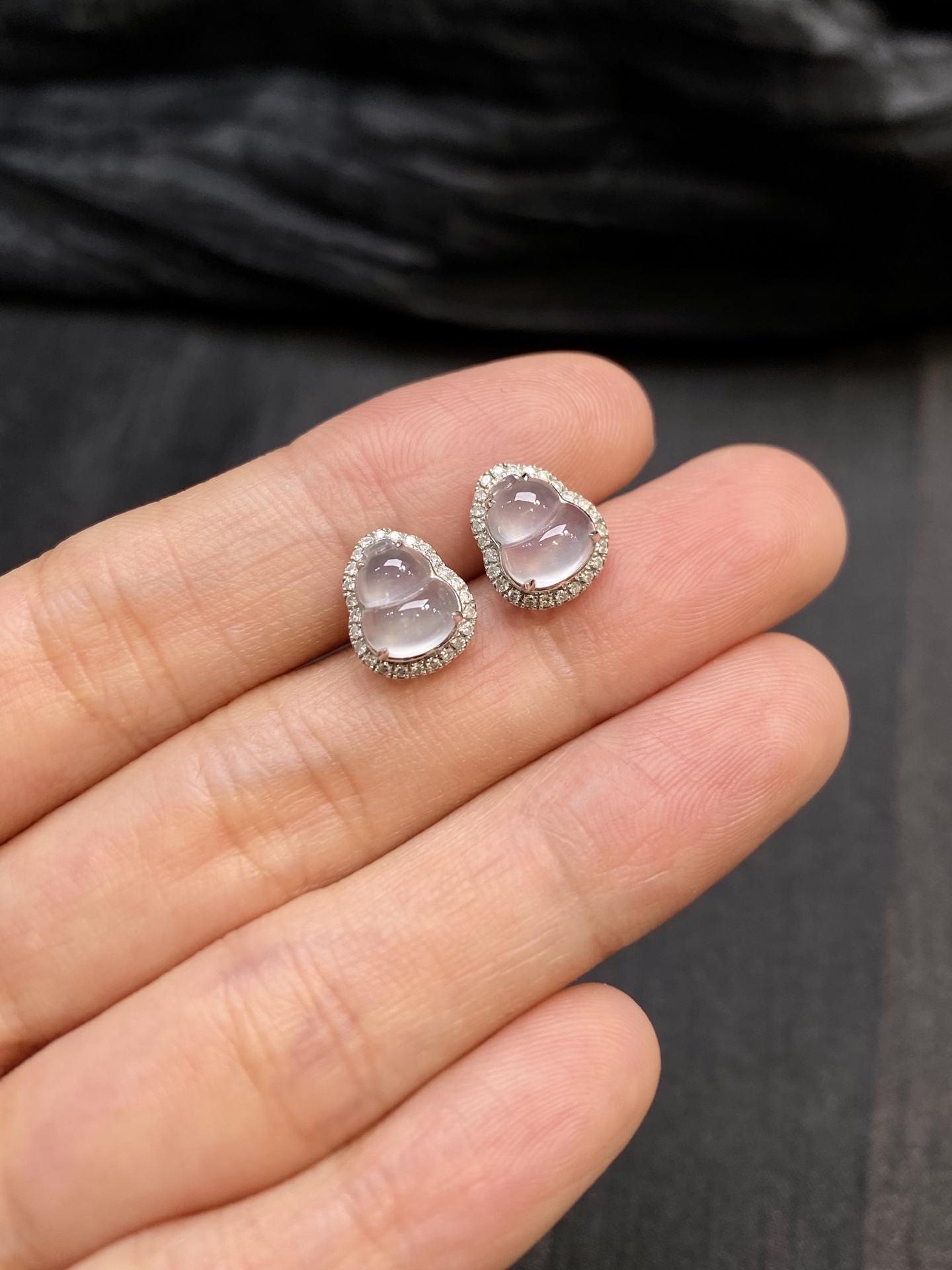 高冰葫芦耳钉·金 裸·8.1-6.8-3.1mm