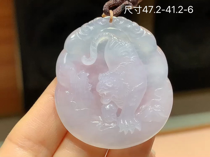 冰种猛虎下山 老坑冰透 种老水足 水润光泽 性比高 无裂, 尺寸看图