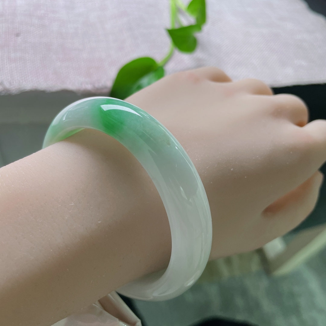 飘绿正圈，白底青，昔我往矣，杨柳依依，今我来思，雨雪霏霏，宽版，有纹，ss53394a