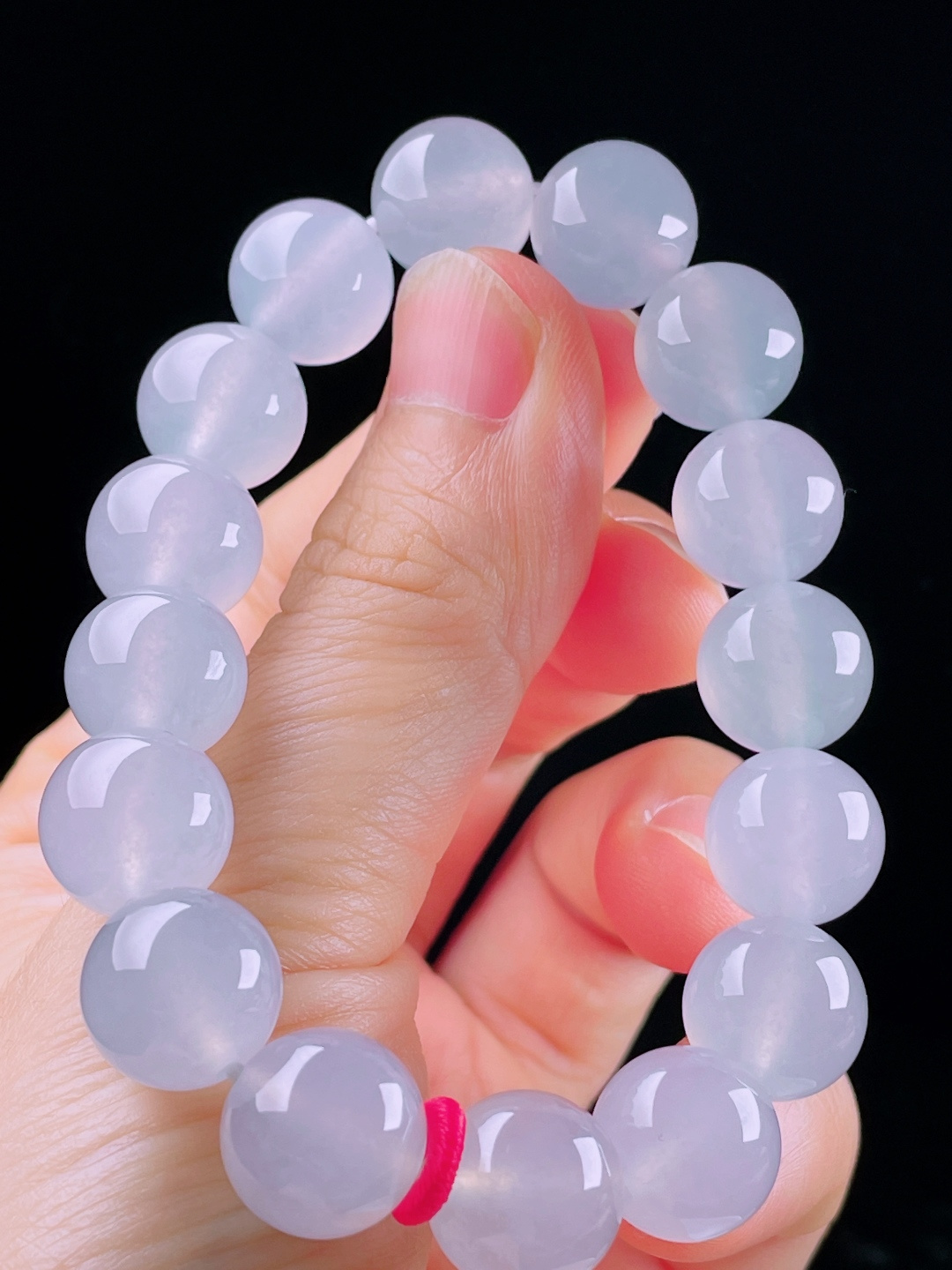 ️冰种手串，老种起光，细底通透，尺寸：12.7mm0529