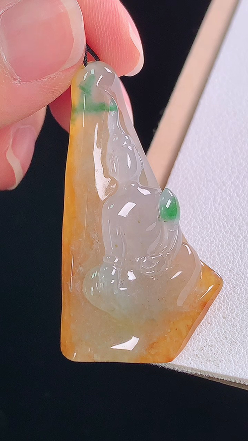 ️黄加绿无相观音 无裂,尺寸:45.1-26.2-8.8mm 27