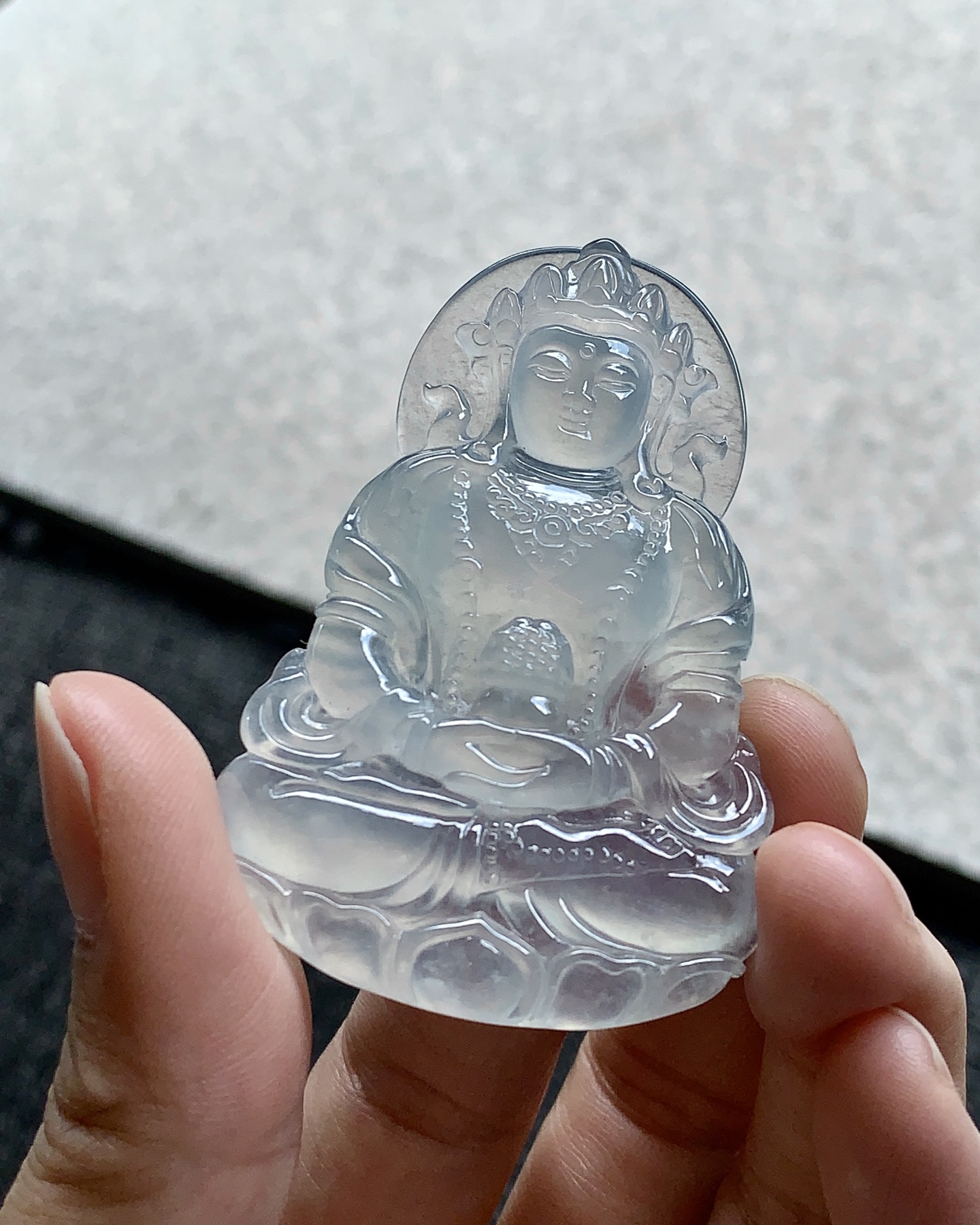️ 度母，玉质细腻起胶