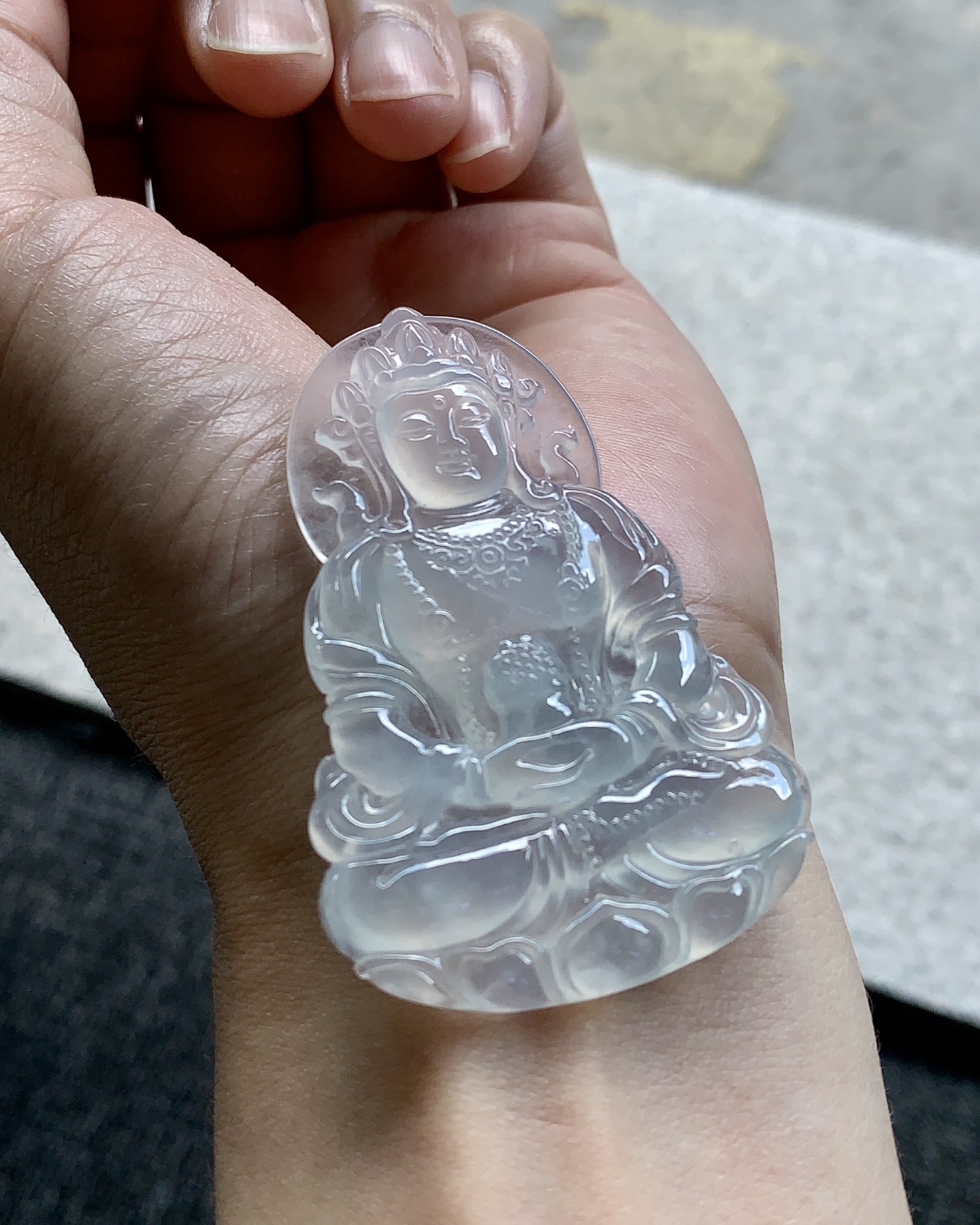 ️ 度母，玉质细腻起胶