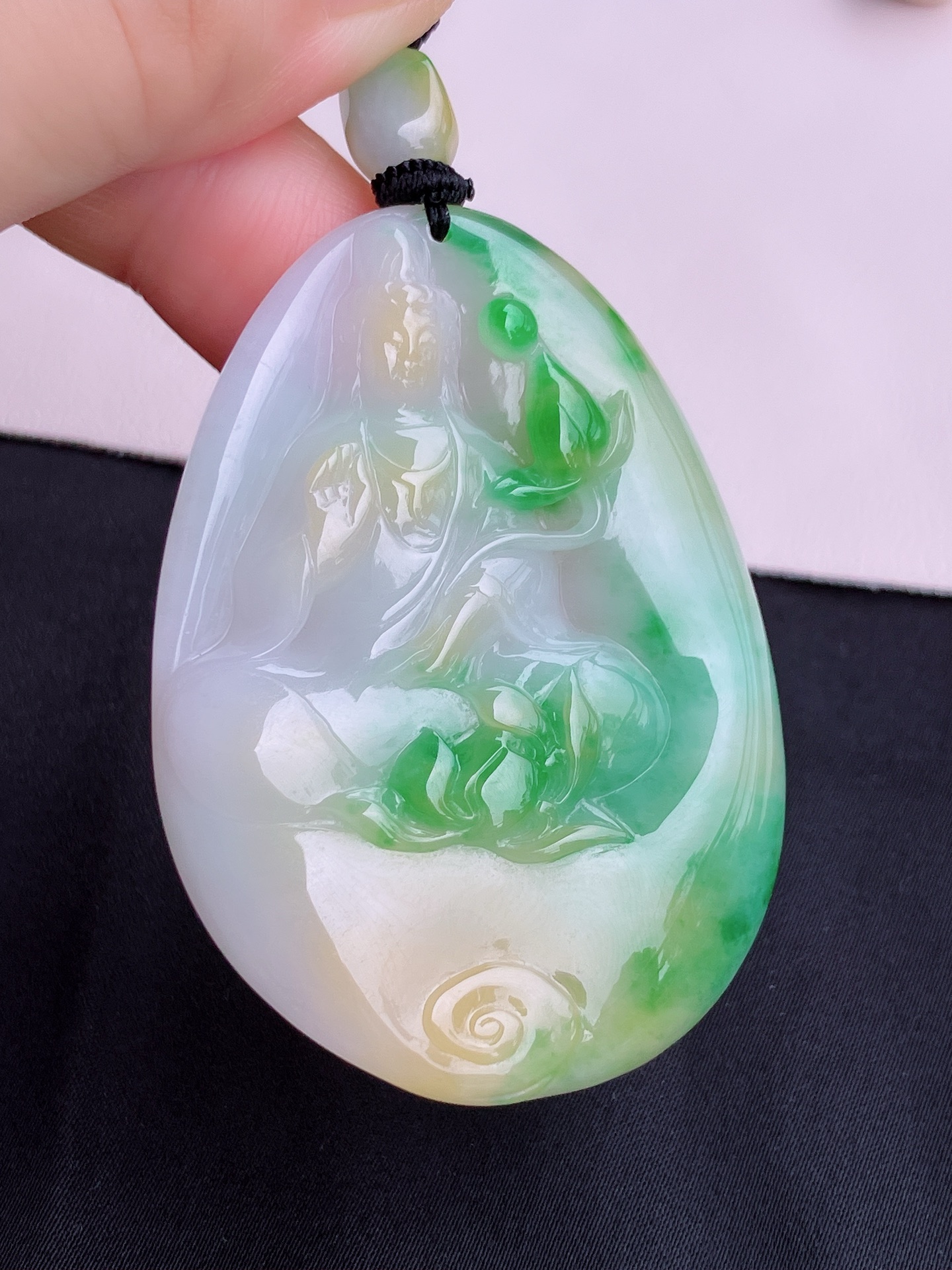 三彩大势至菩萨，细腻精致，尺寸60/42/11/自然光实拍