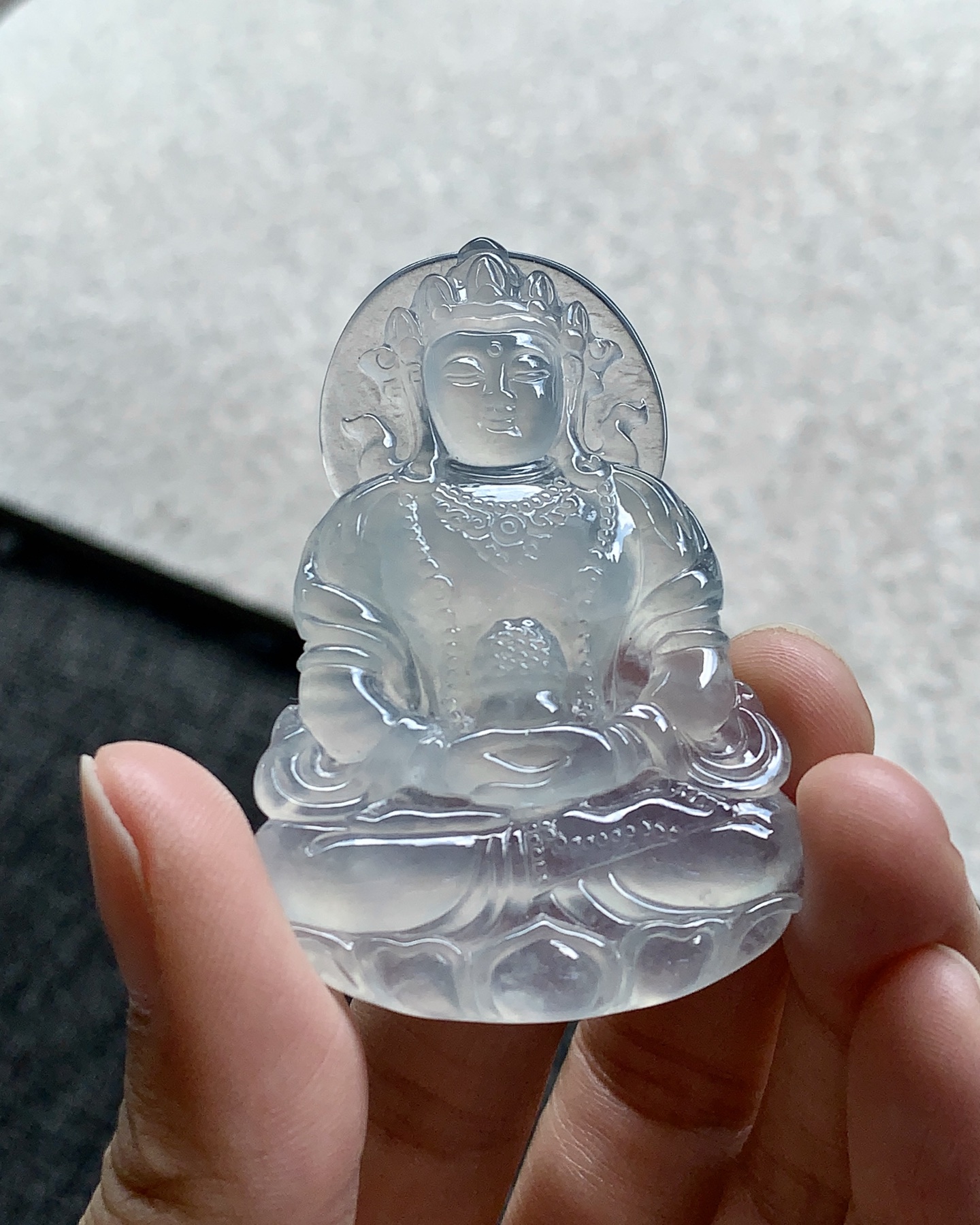 ️ 度母，玉质细腻起胶