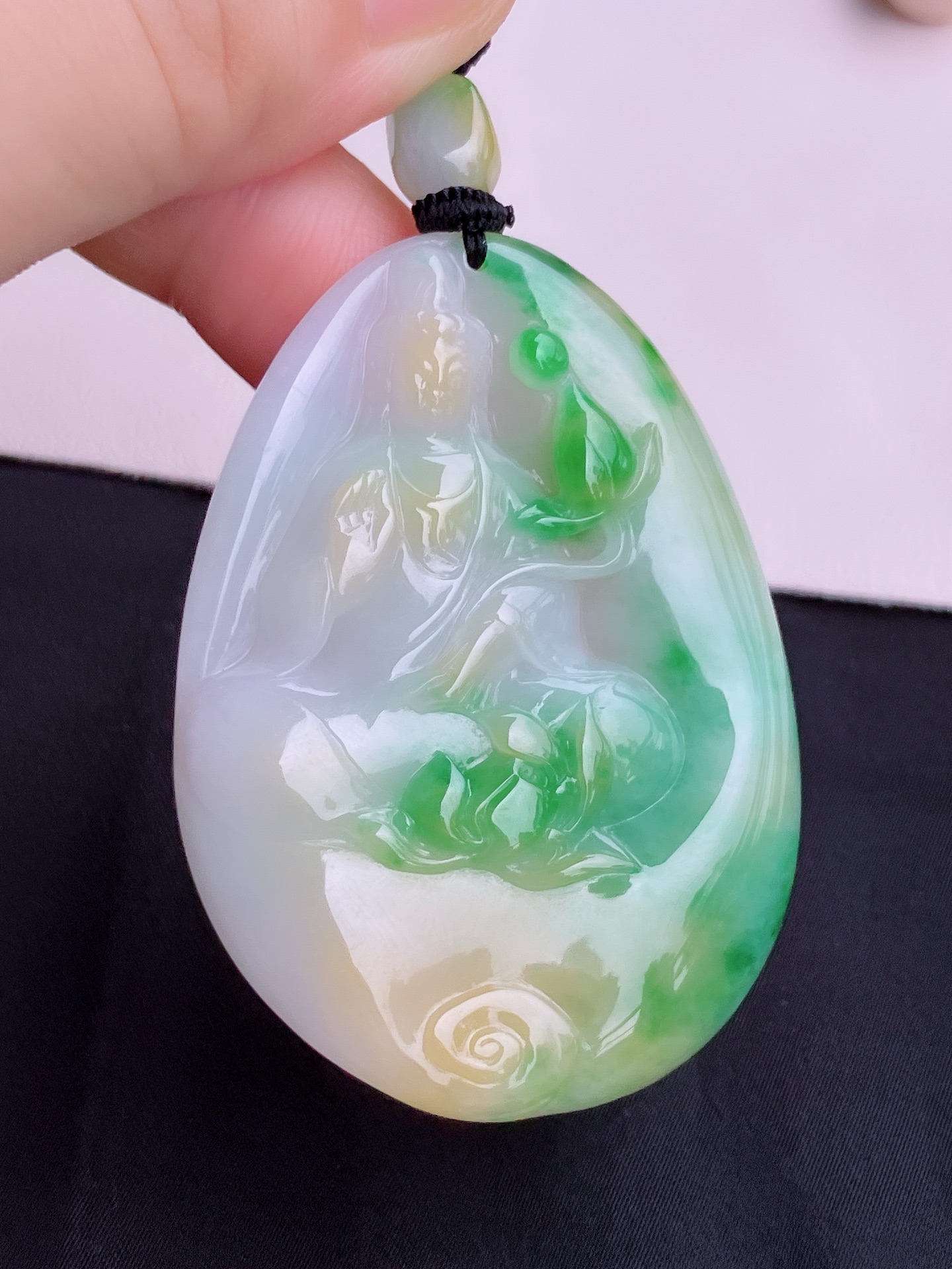 三彩大势至菩萨，细腻精致，尺寸60/42/11/自然光实拍