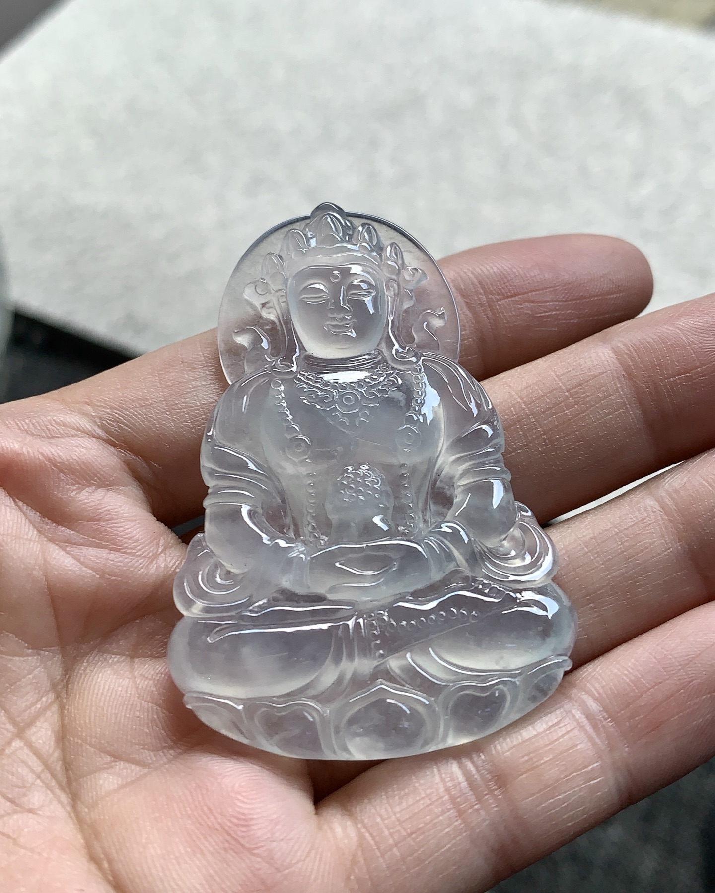 ️ 度母，玉质细腻起胶