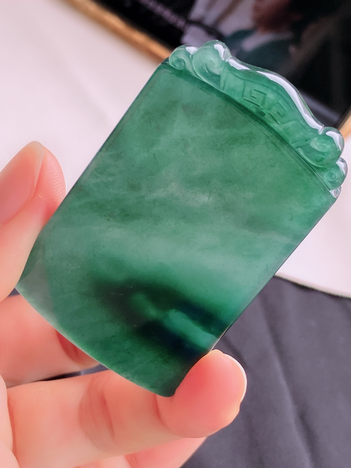 ️冰蓝水平安牌，晶莹剔透，尺寸66.5/38/5.7/自然光实拍