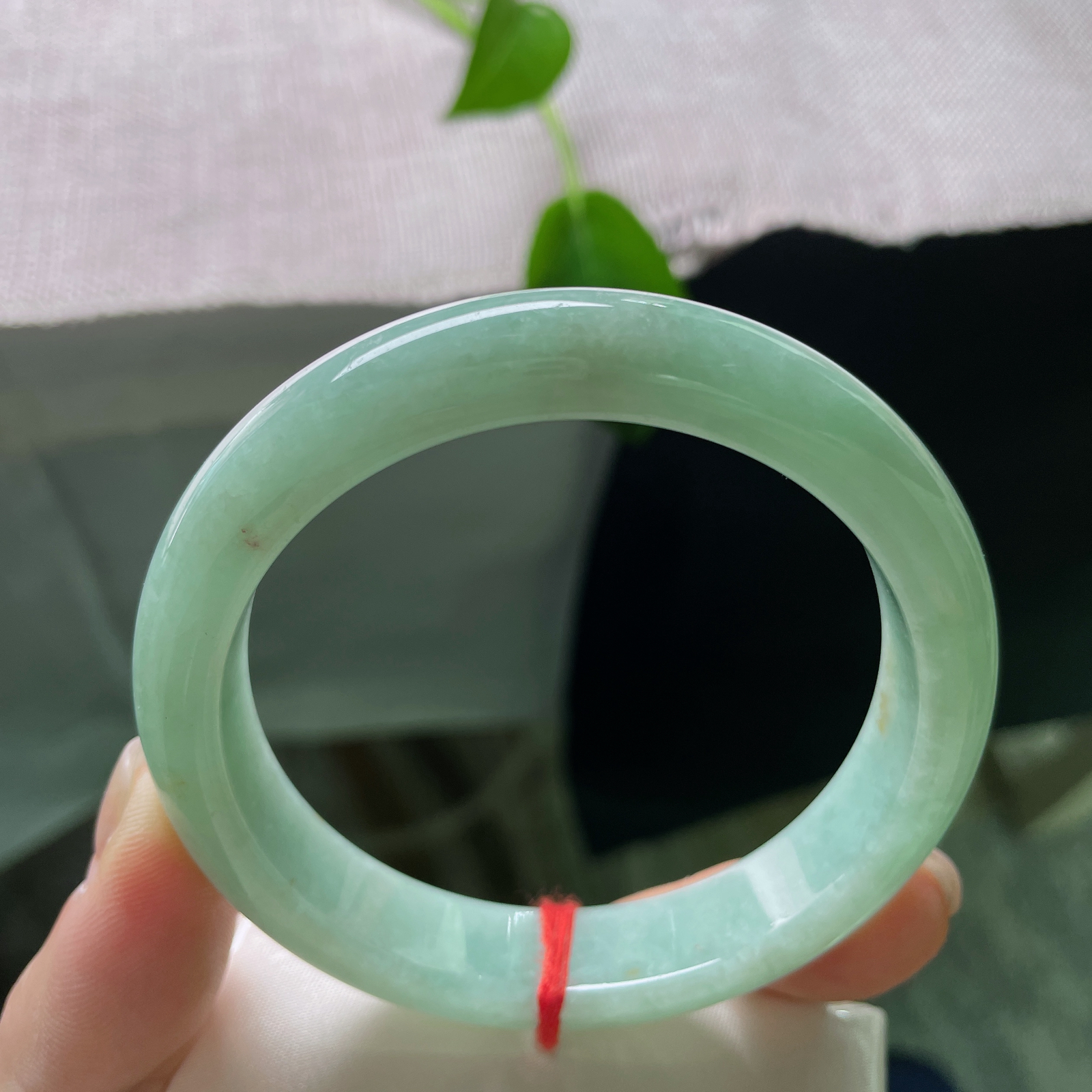 特惠活动#59/12.4/8.3，绿底正圈，水润，颜色分布均匀，洒金，招财进宝，ss53768a..