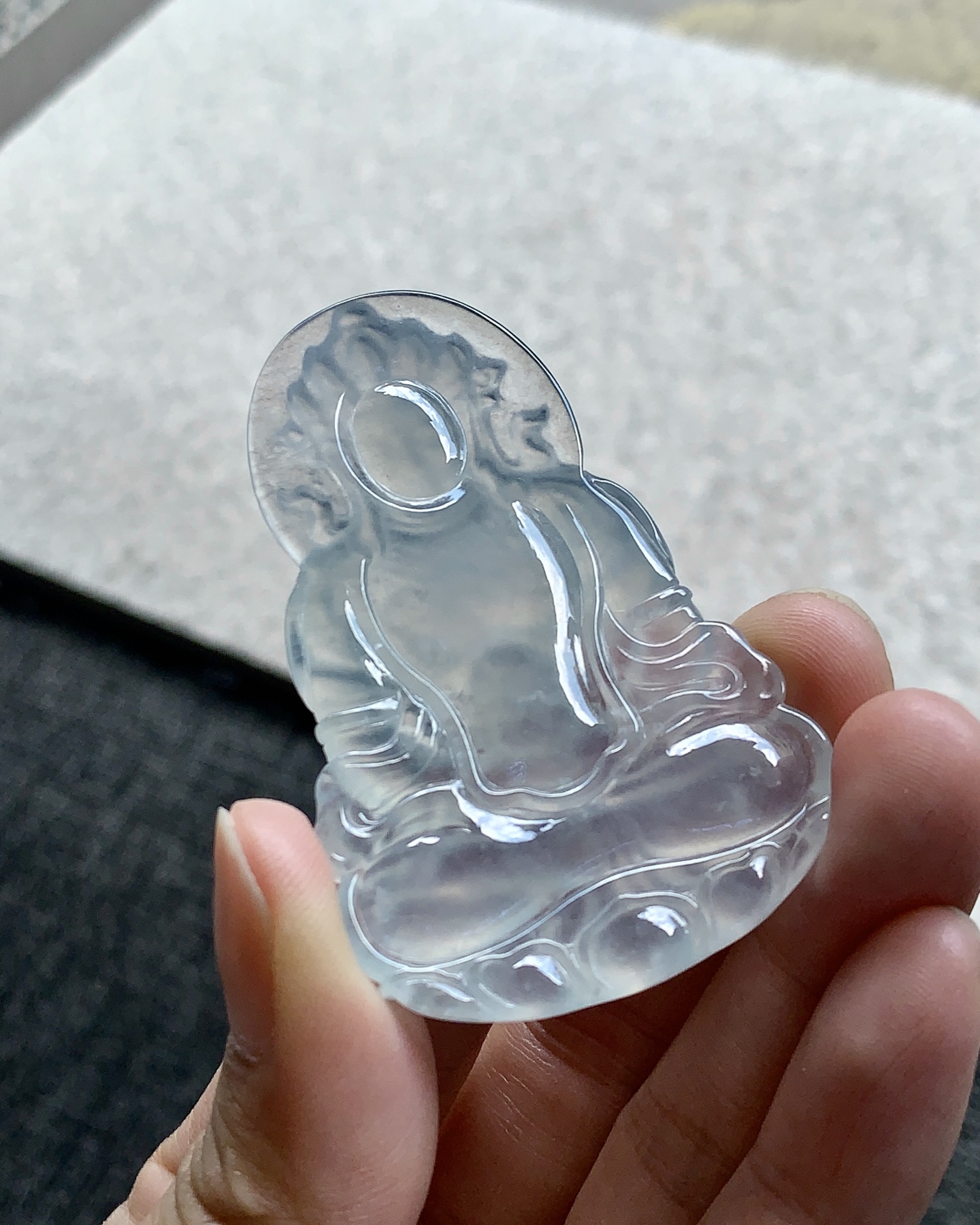 ️ 度母，玉质细腻起胶