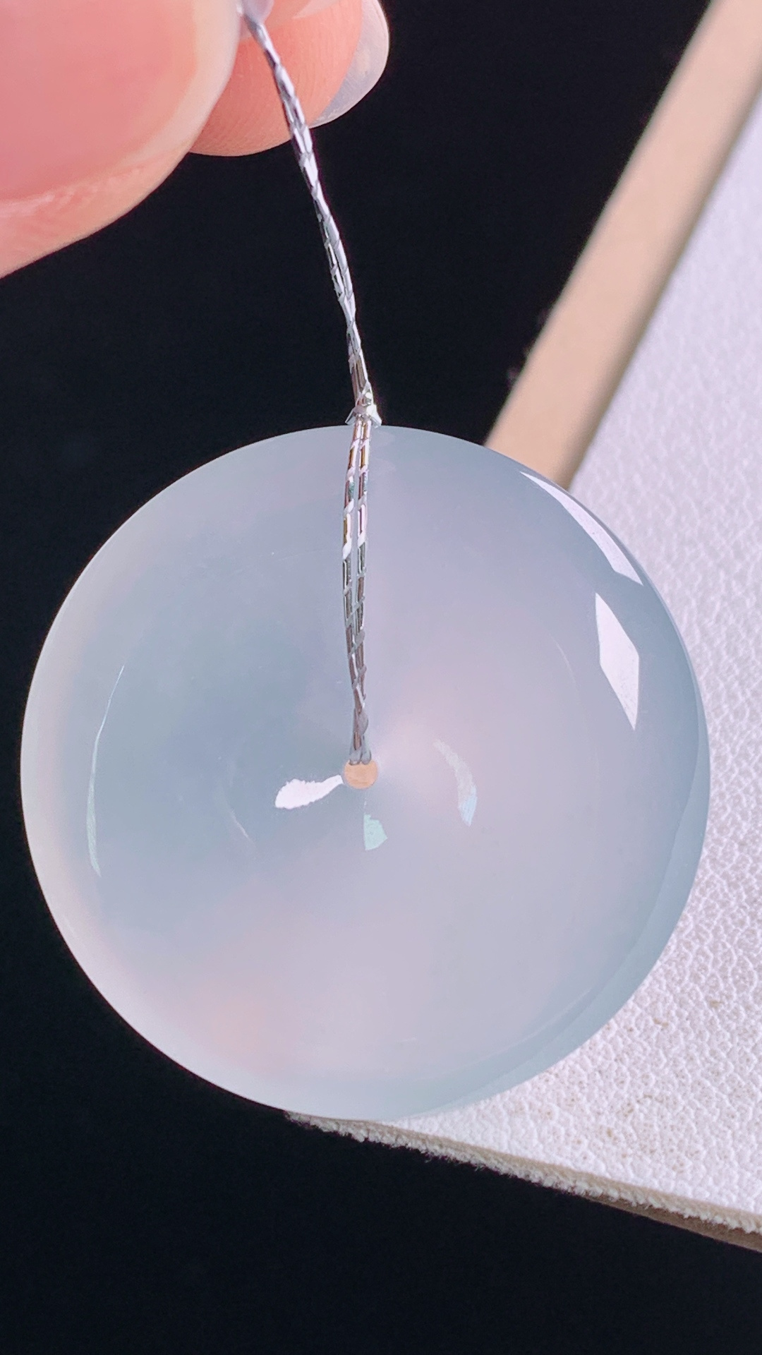 ️高冰平安扣种水，晶莹剔透，无裂尺寸:29.2-5.6mm 27