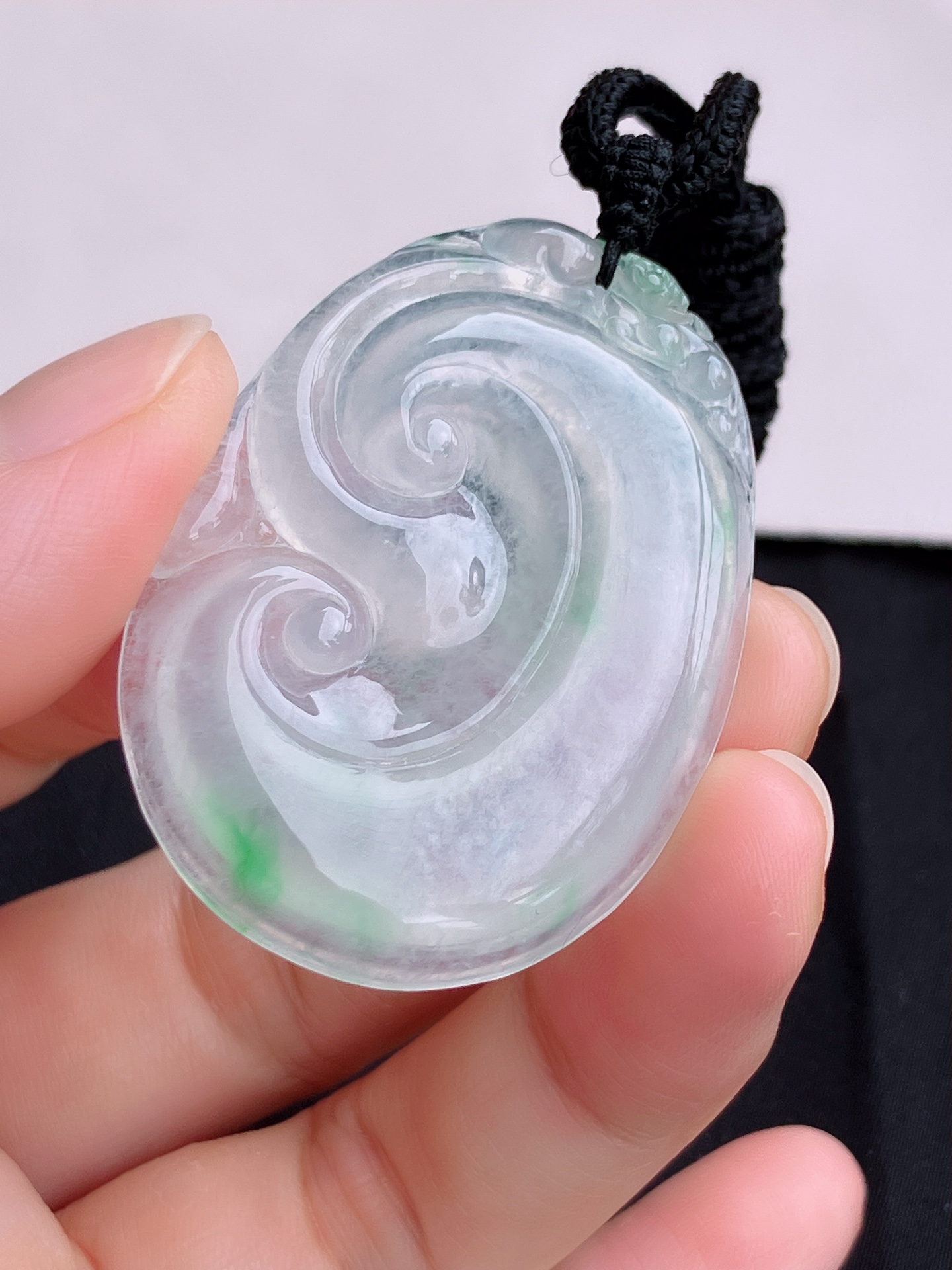 冰飘绿如意，晶莹剔透，尺寸46.5/34/4.6/自然光实拍