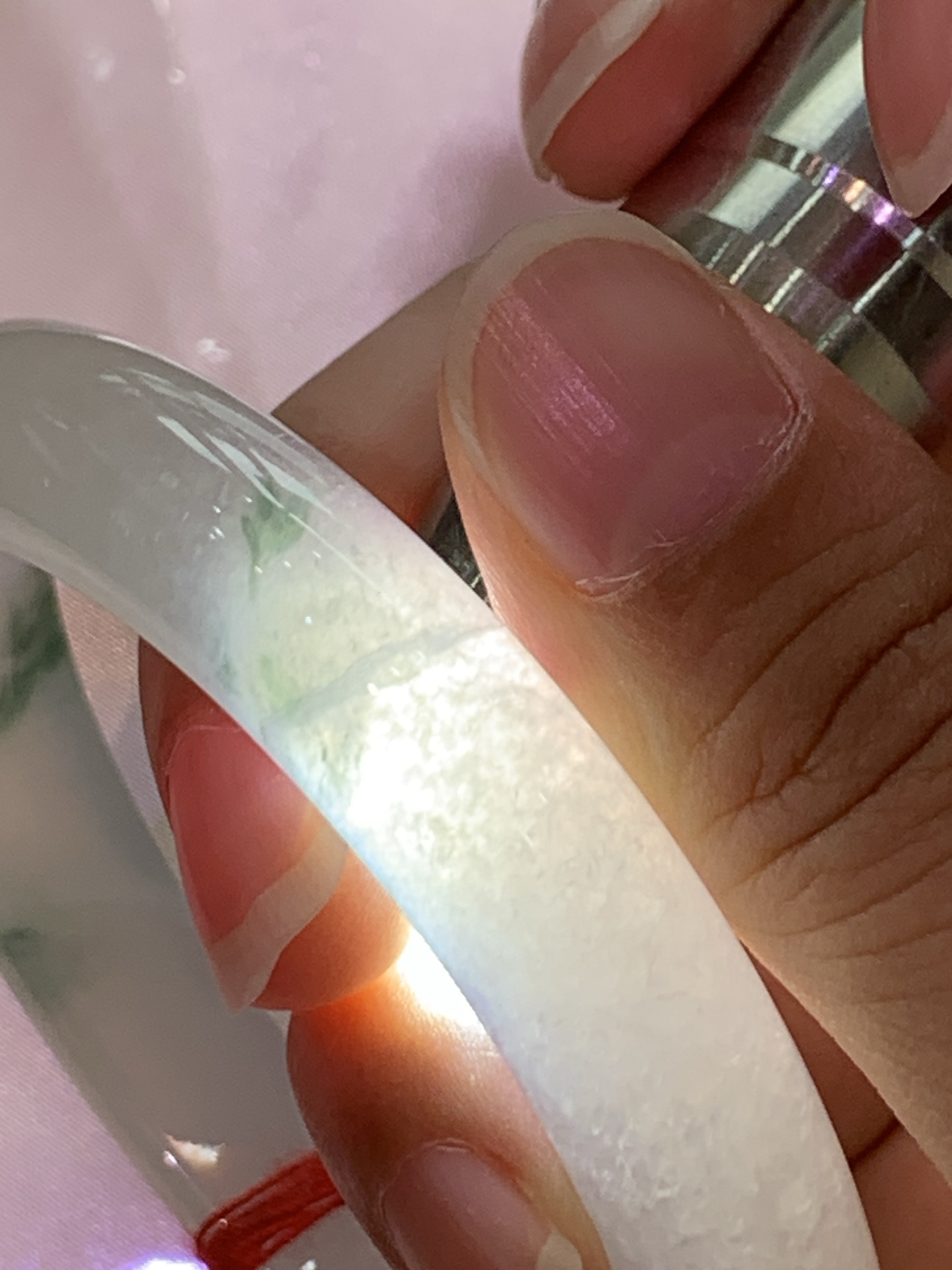 冰飘花正圈 56-11-9.2 0530-N853 打灯棉纹，底妆冰透起光，蓝绿花灵动飘逸，勾勒出一幅唯美诗意的山水意境画，古典优雅又秀气