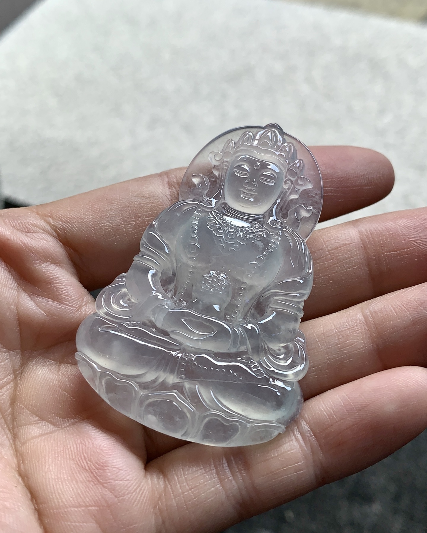 ️ 度母，玉质细腻起胶