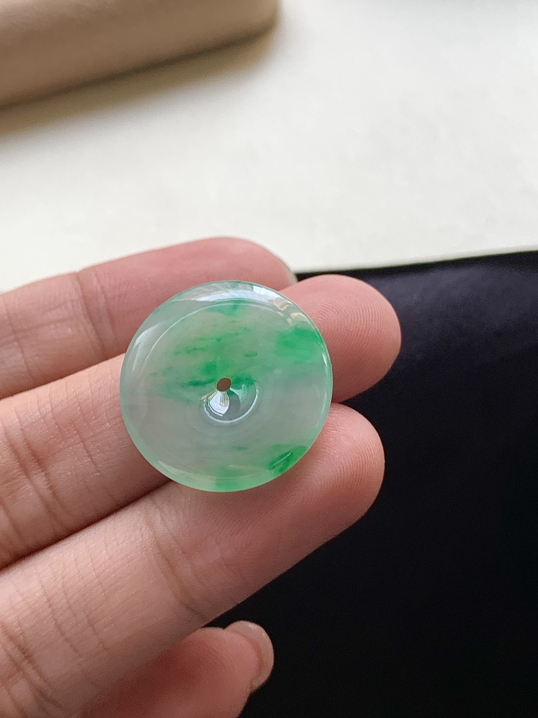 【平安扣】飘花灵动，种老细腻形体佳尺寸：21.4*4.2,asd6530