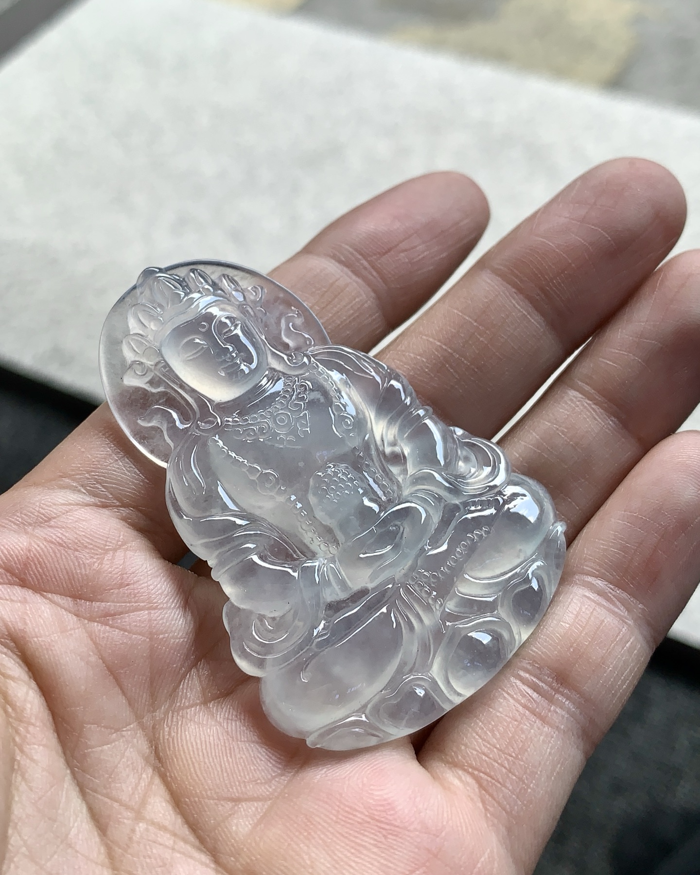 ️ 度母，玉质细腻起胶