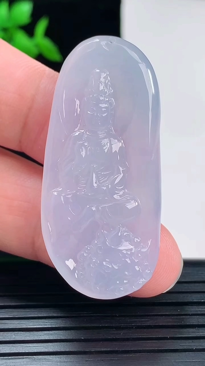 天然A货翡翠冰种紫罗兰文殊菩萨吊坠，尺寸47.5-22-5重量:11.49g
6月3日
