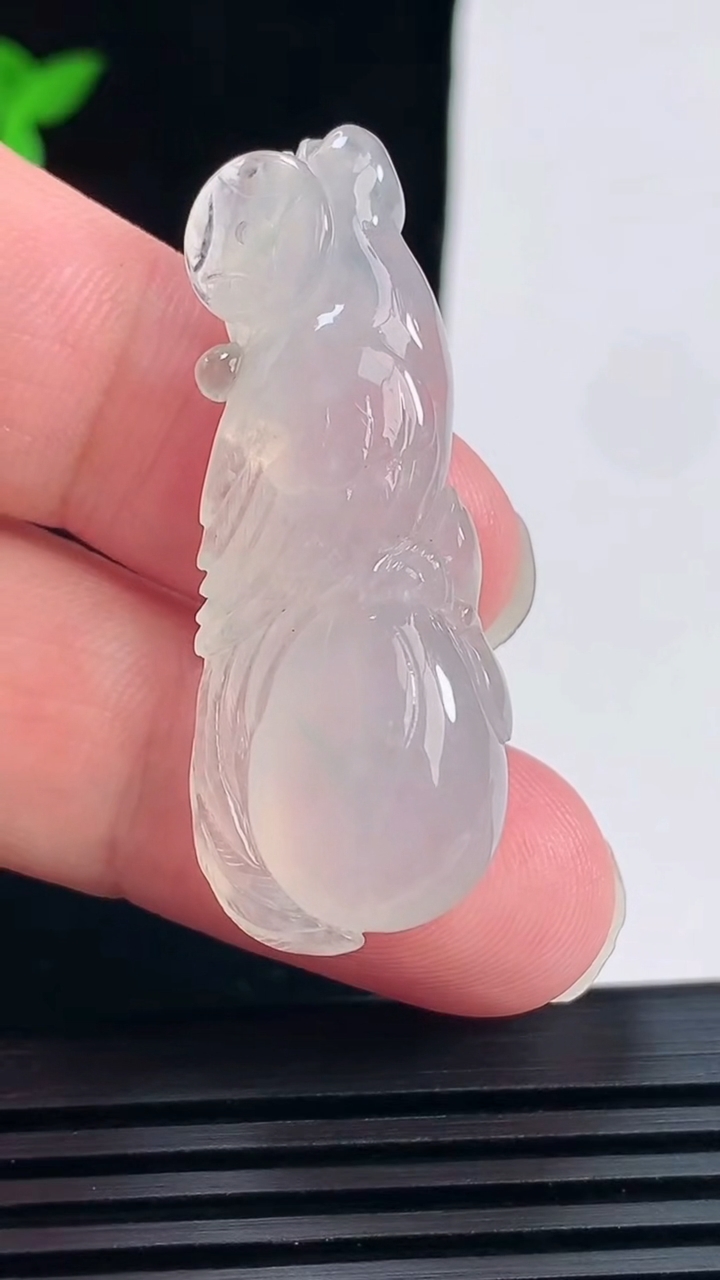 天然A货翡翠英明神武 鹦鹉吊坠，尺寸43-17-11.5 重量:10.60g
6月11日