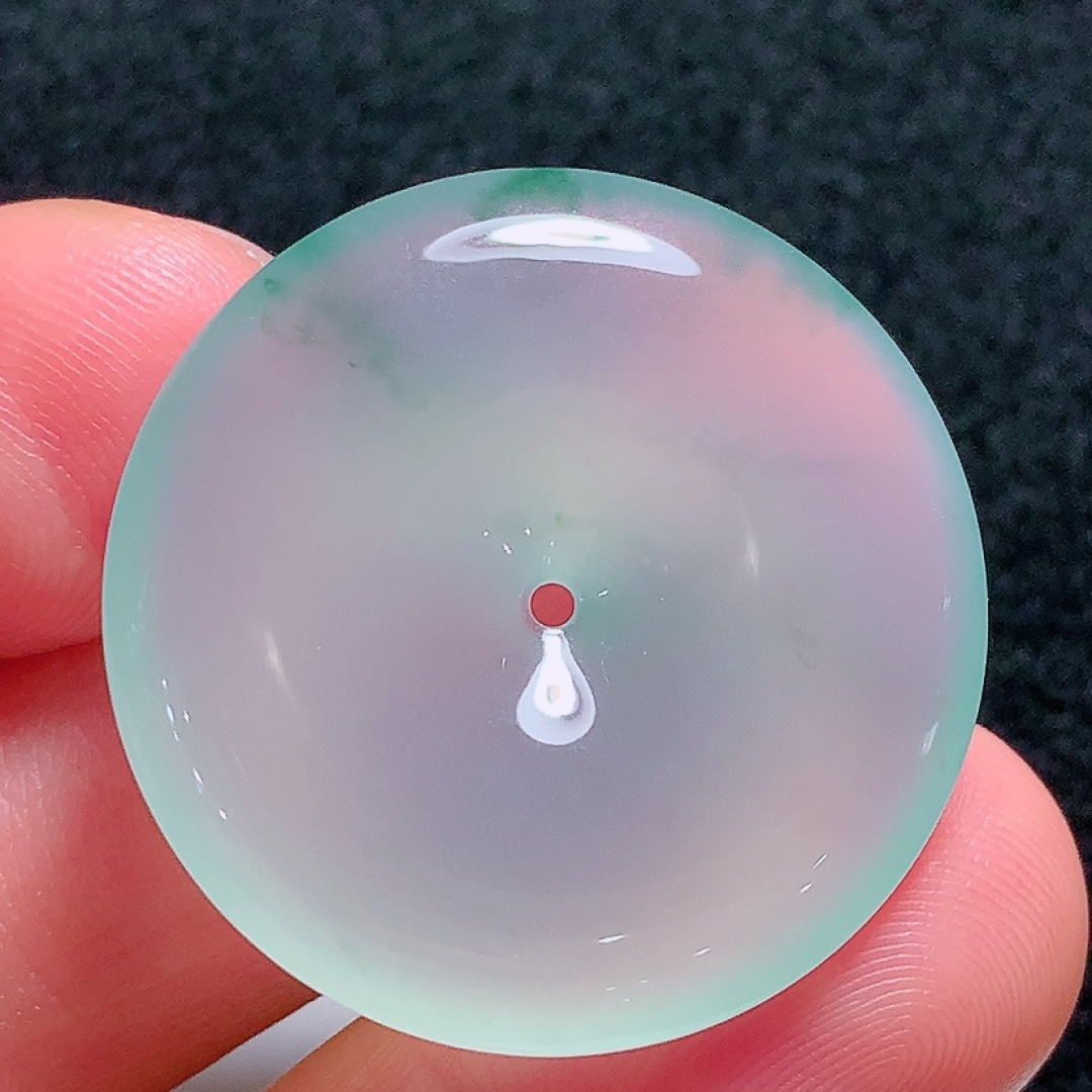 ️冰种高质量平安扣，种老水头好，又冰又润，饱满，尺寸：29.2/5.4mm