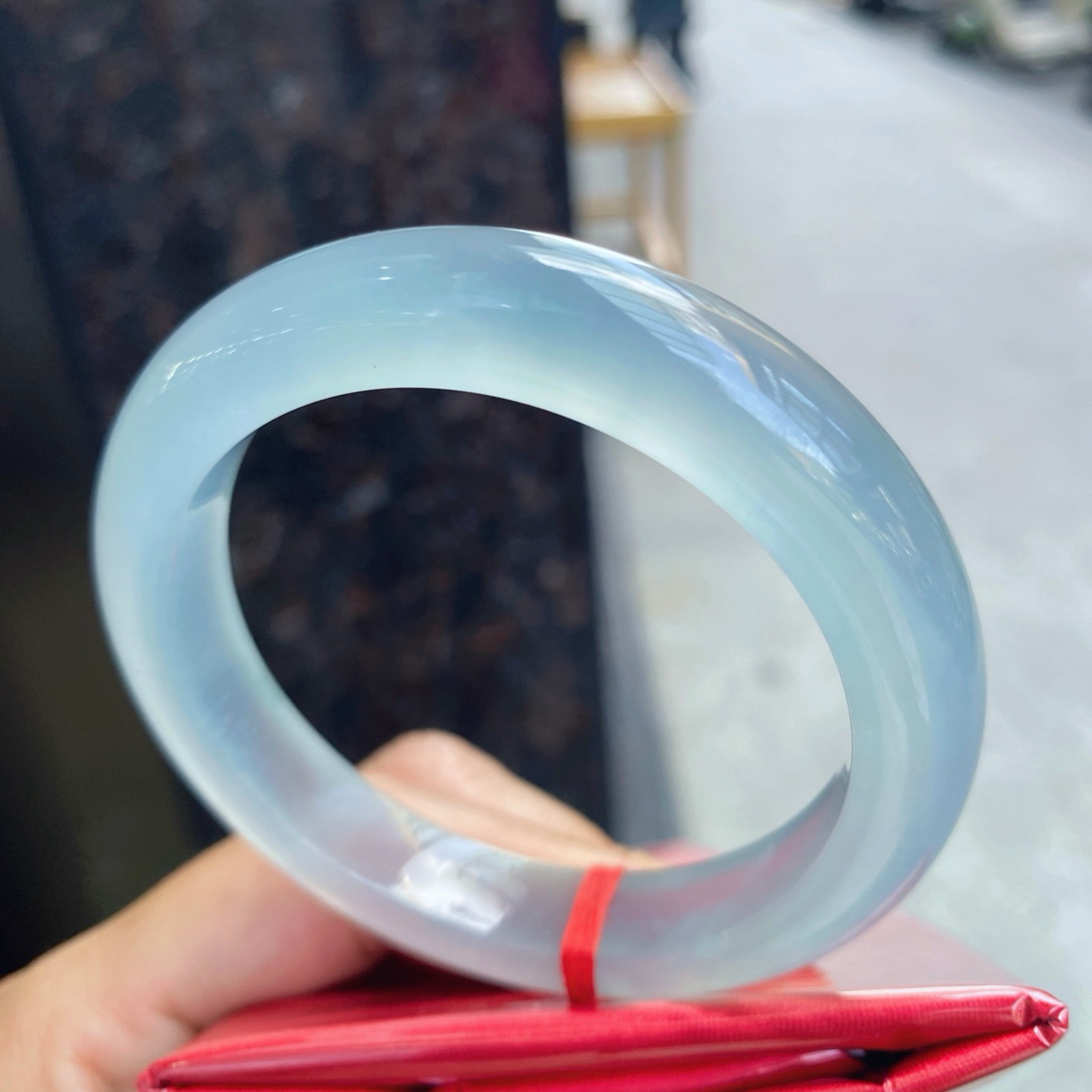 圈口56.2-11.5-9.7     【冰玻种正圈手镯】圈口56  57可戴  冰透水润 起光 底子细腻
