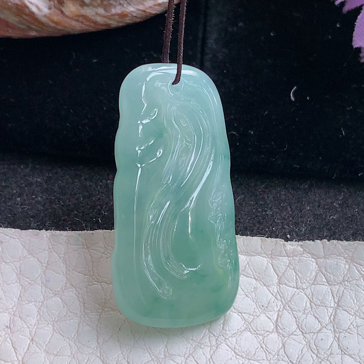 Ktj实拍32.8*16.8*5.6天然缅甸翡翠发财鼠 生肖鼠玉吊坠 玉挂件