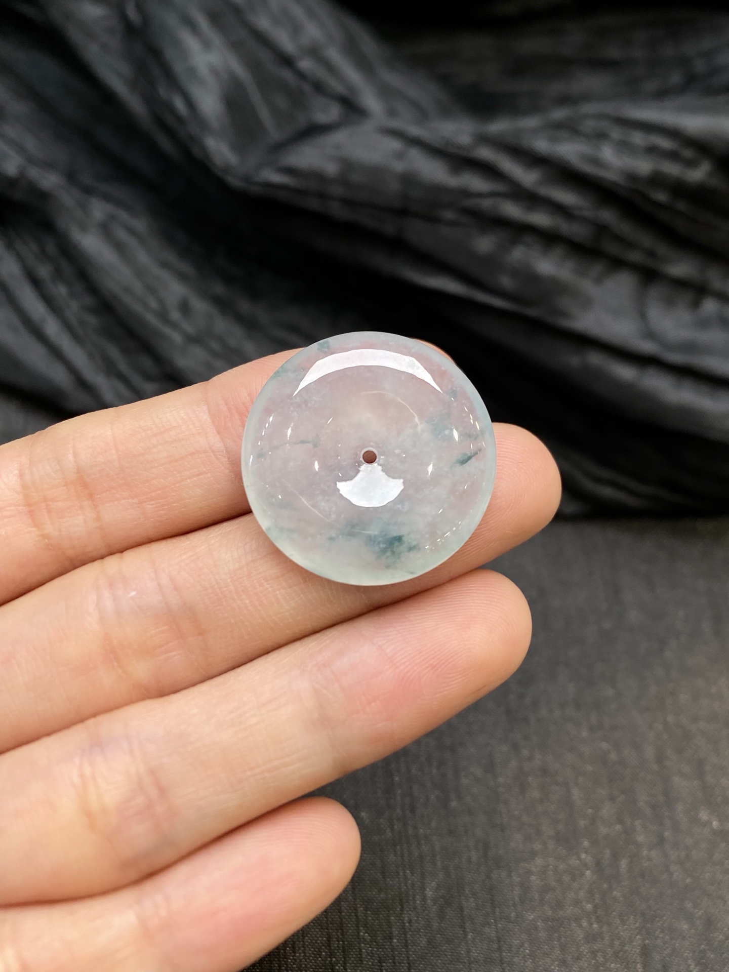 冰飘花平安扣吊坠 整·24.5-5.5mm