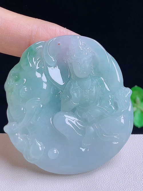 普贤菩萨，无裂，尺寸51.8/49.8/6.0编号au  30