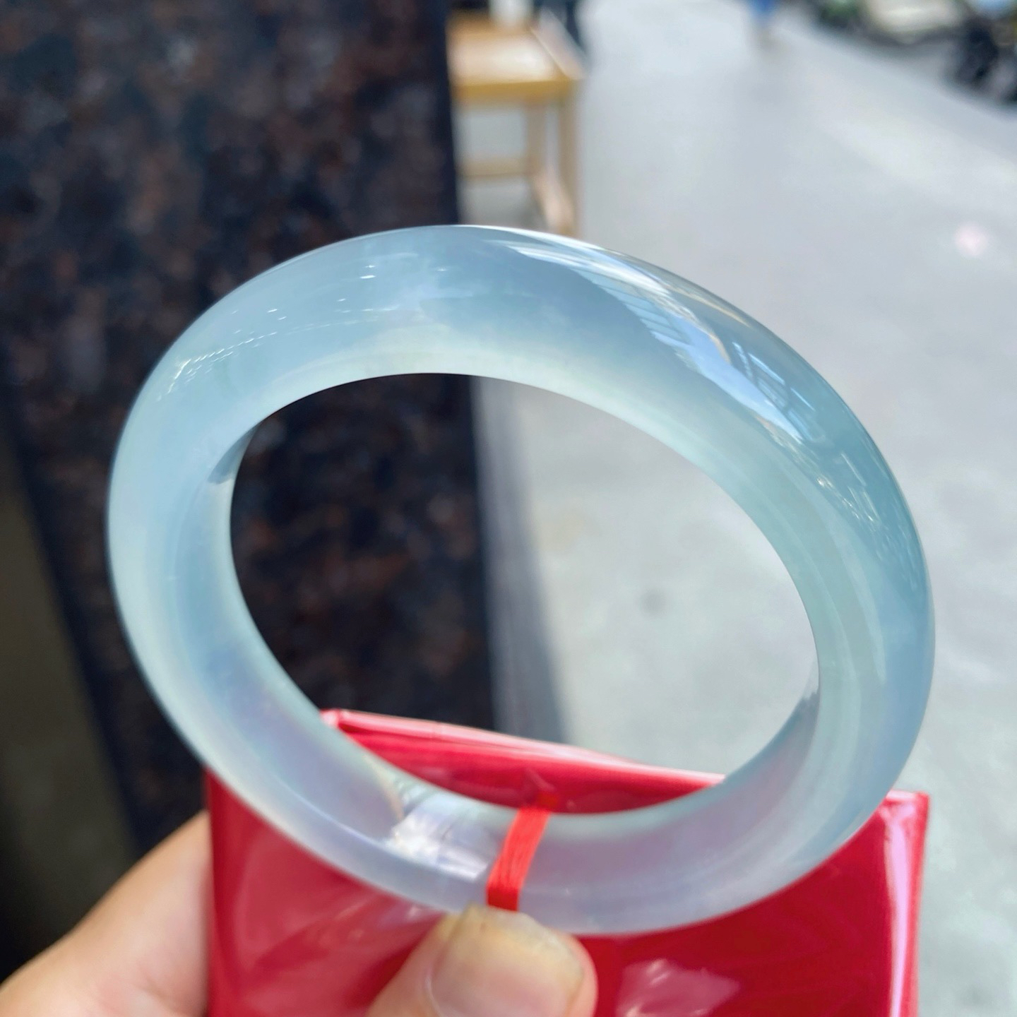 圈口56.2-11.5-9.7     【冰玻种正圈手镯】圈口56  57可戴  冰透水润 起光 底子细腻