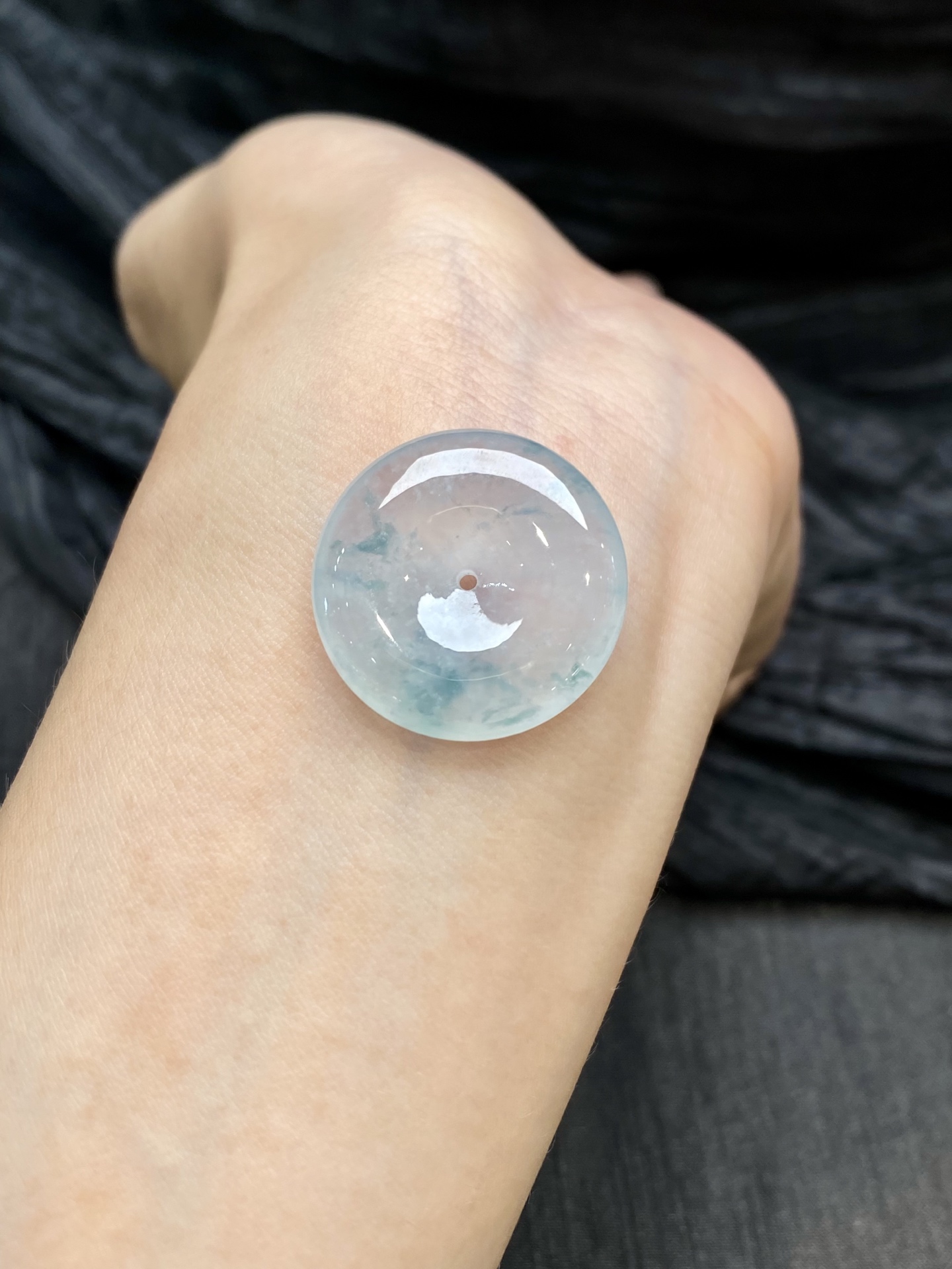 冰飘花平安扣吊坠 整·24.5-5.5mm