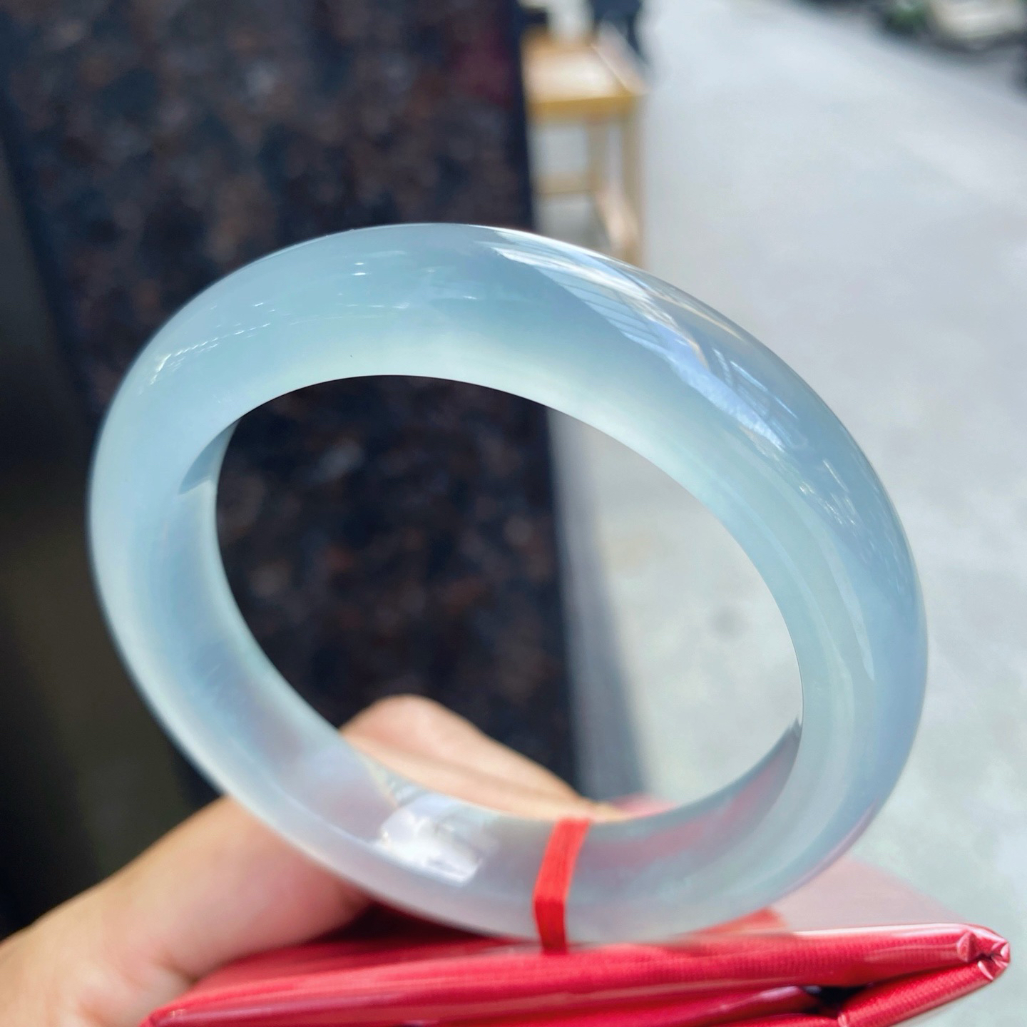 圈口56.2-11.5-9.7     【冰玻种正圈手镯】圈口56  57可戴  冰透水润 起光 底子细腻