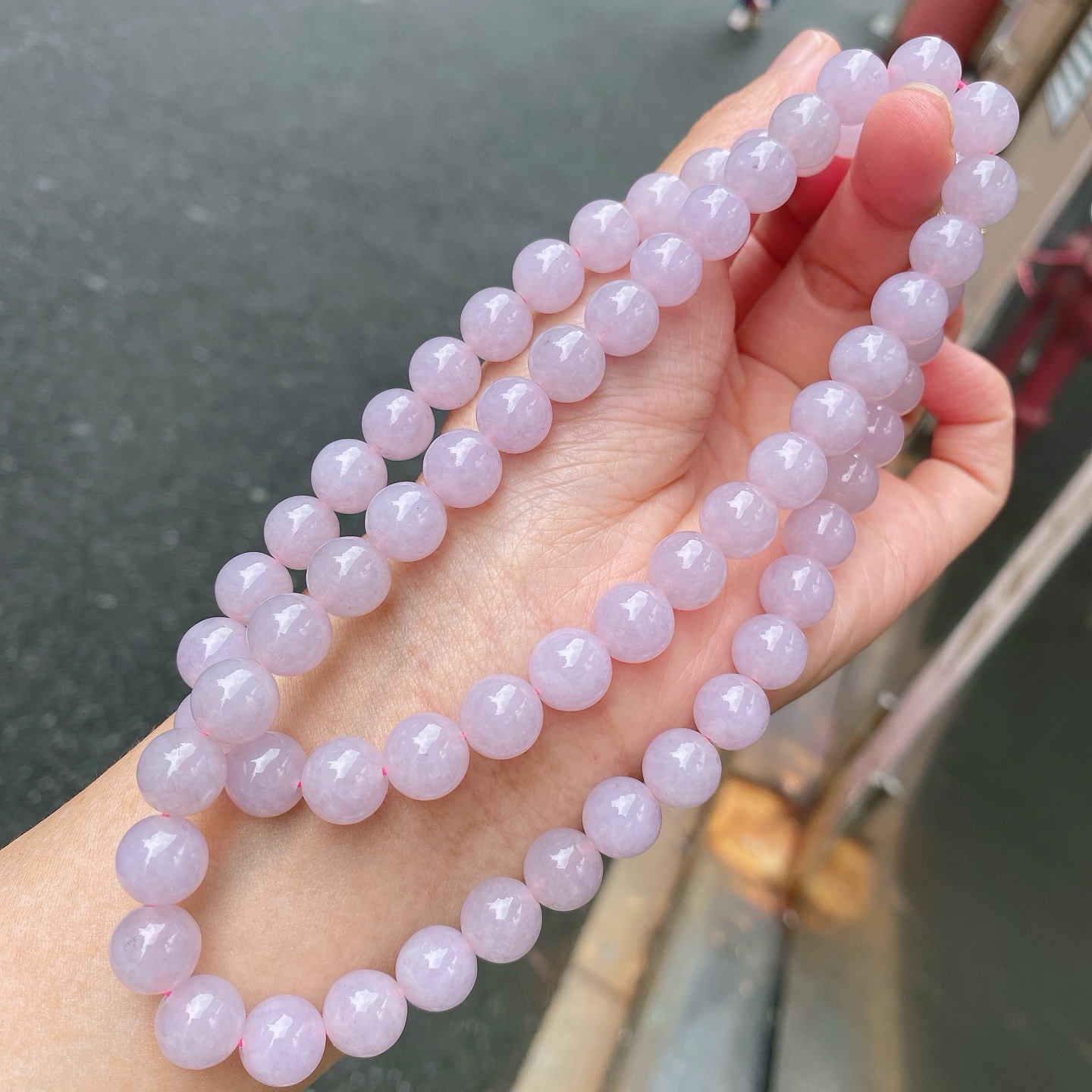 粉紫项链 有种水 度百分之90以上