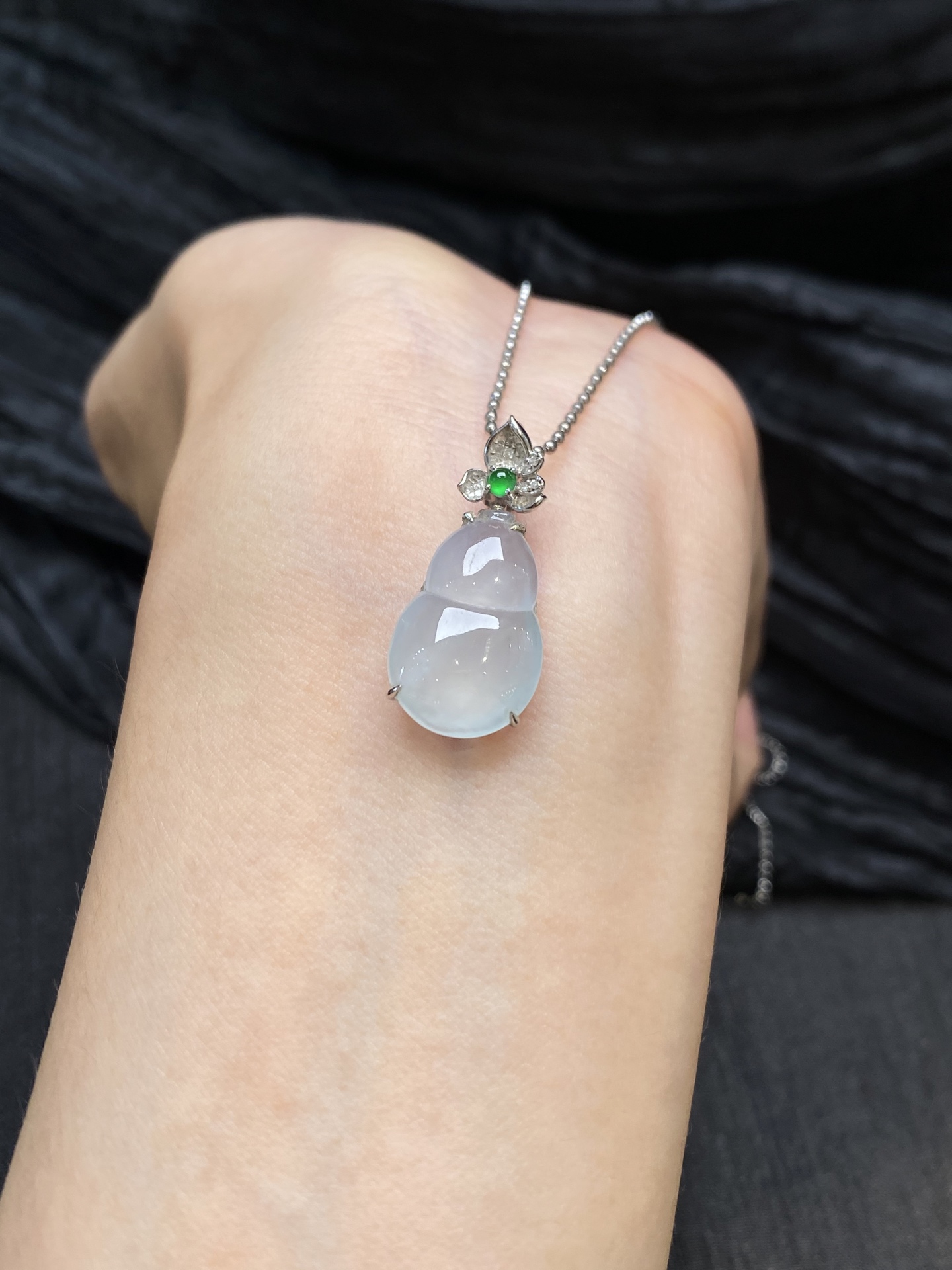高冰葫芦吊坠·金 整·26.1-12.2-6.6mm 裸·18.5-12.2-4mm