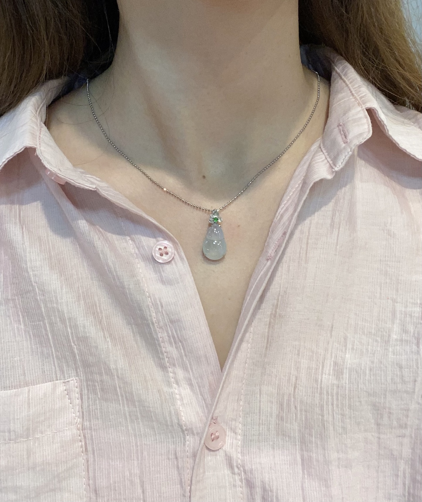 高冰葫芦吊坠·金 整·26.1-12.2-6.6mm 裸·18.5-12.2-4mm