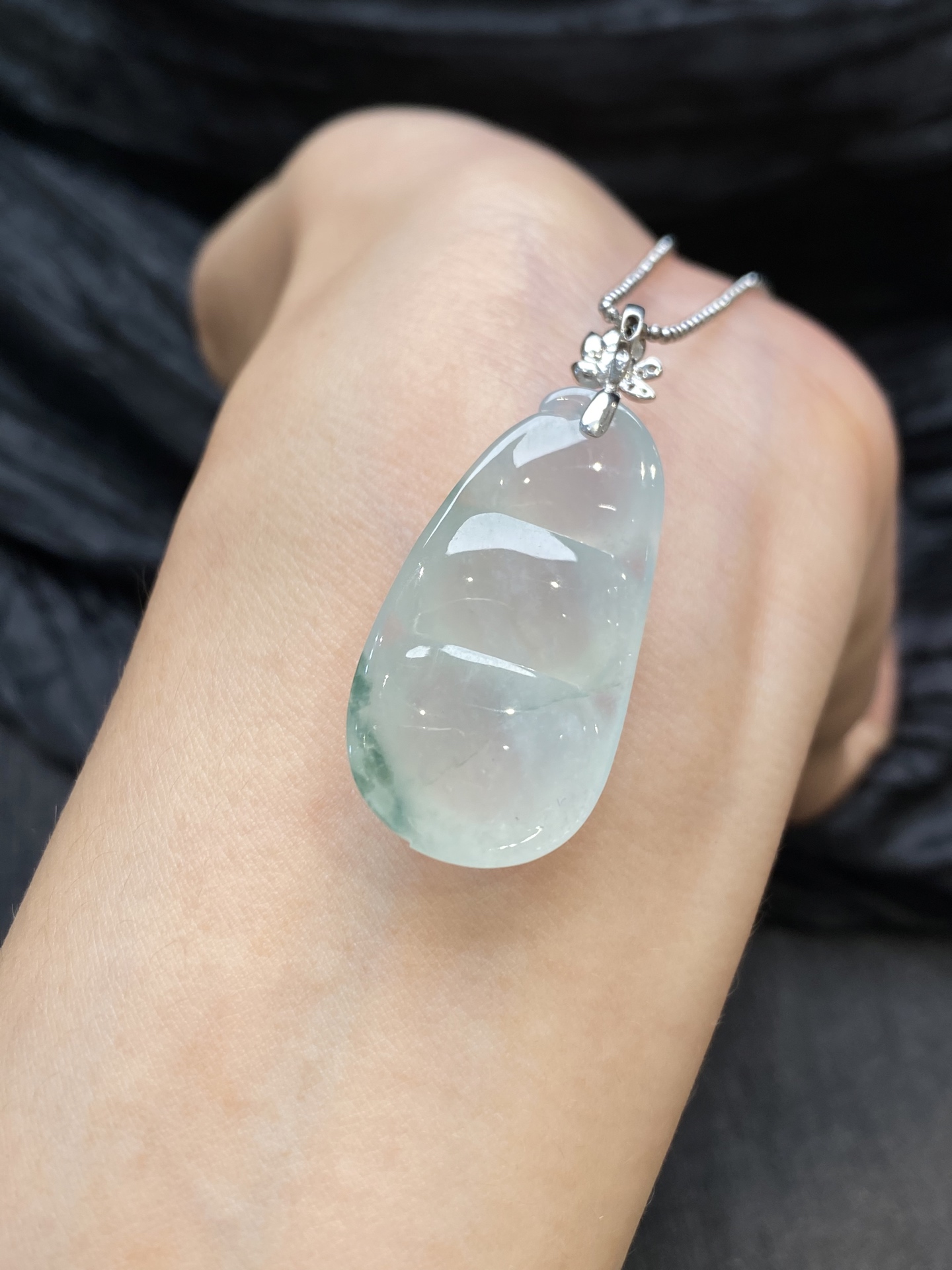 冰飘花福豆吊坠·金 整·40.8-18.6-8.4mm 裸·34-18.6-8.4mm