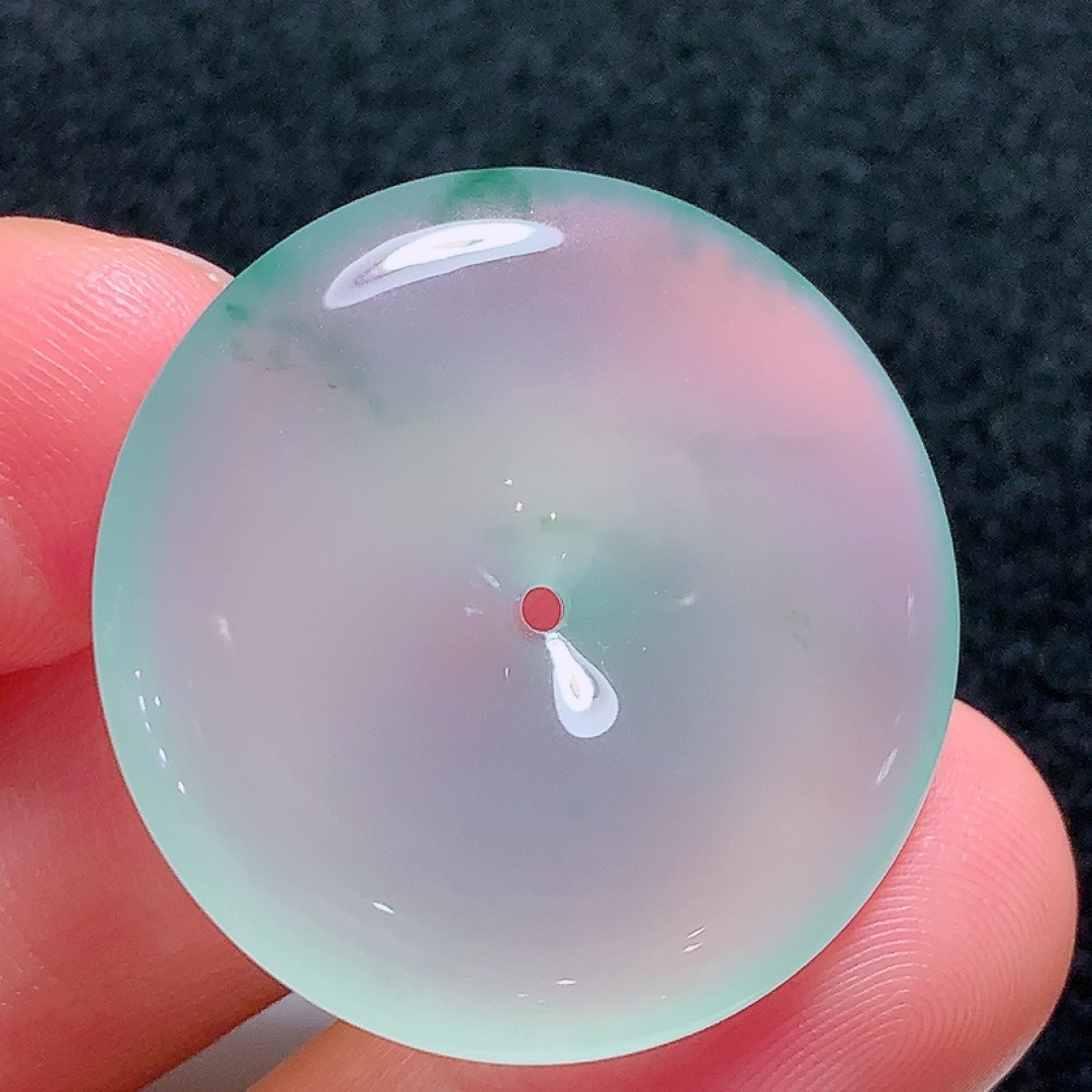 ️冰种高质量平安扣，种老水头好，又冰又润，饱满，尺寸：29.2/5.4mm