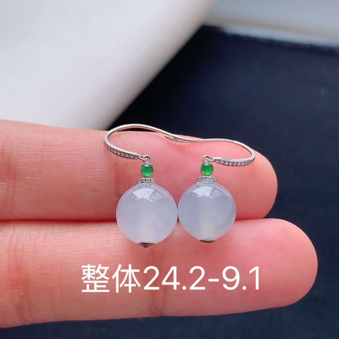 圆珠耳坠 种色怡人 水润通透 色系甜美 佩戴温婉优雅 货号11529，24.2-9.1