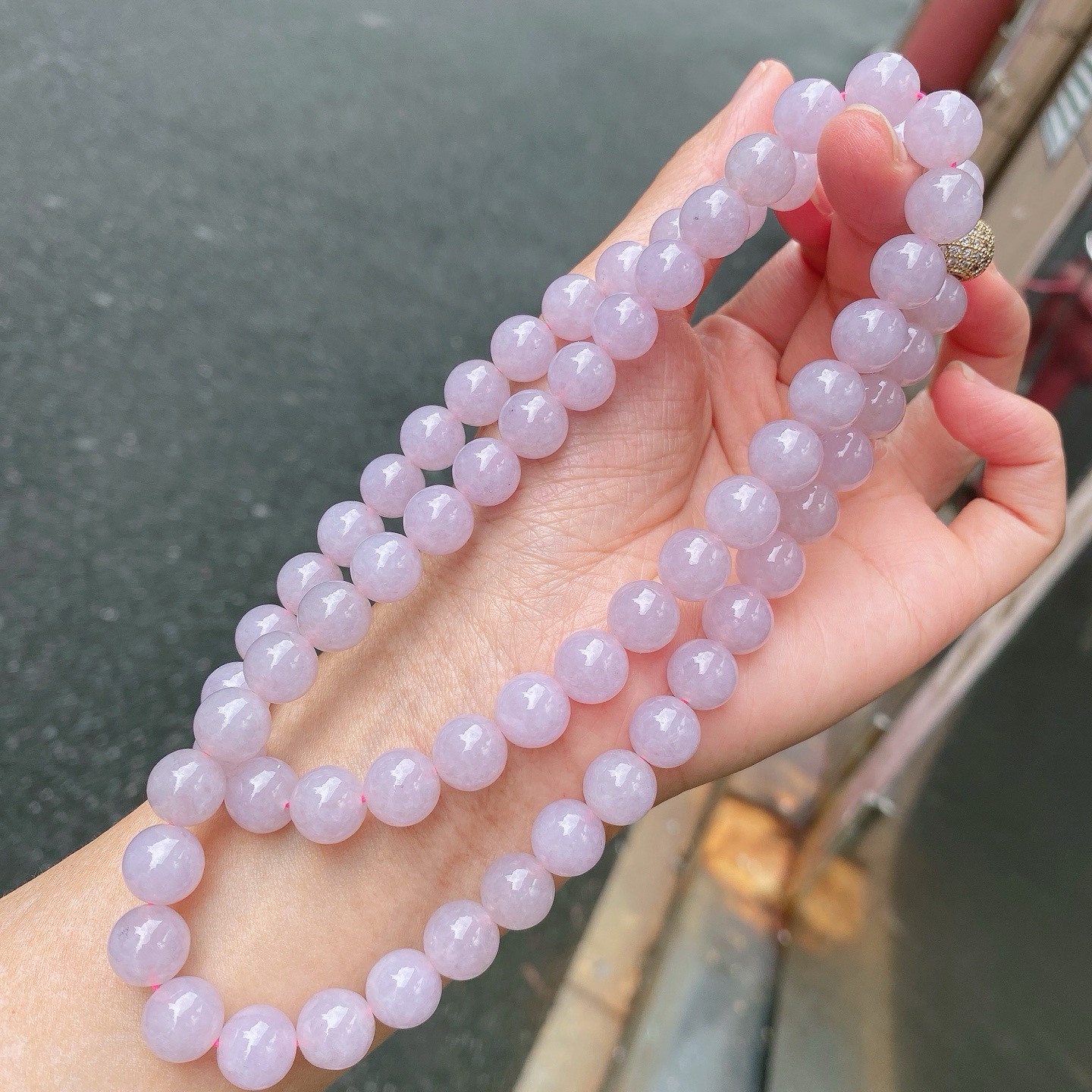 粉紫项链 有种水 度百分之90以上